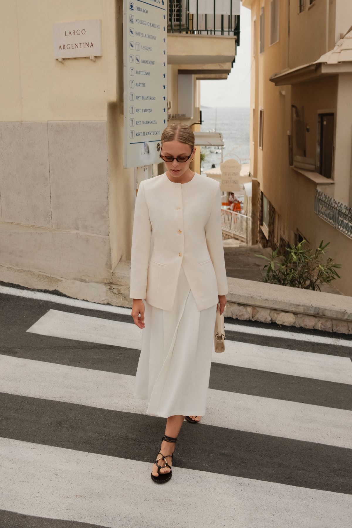 mathilda store-Női Ecru Flounce Midi szoknya 1