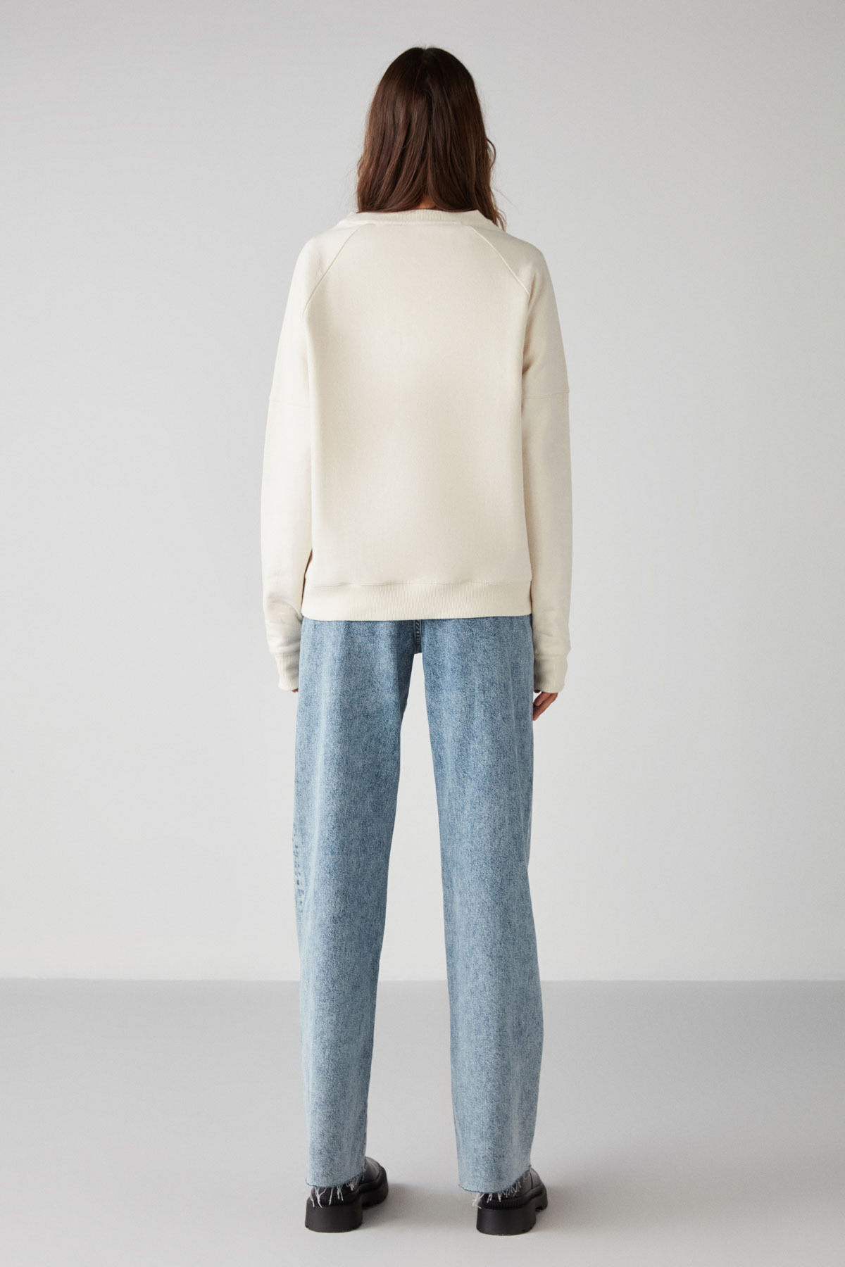 GRIMELANGE  TEMI Kadın Sıcak Tutan Ekru Sweatshirt - Görsel 5