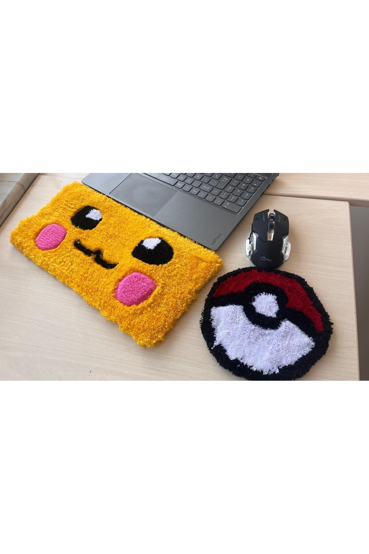 Tuft Juji-Pikachu and Pokémon Coasters Set - Custom Design, Keyboard Supported Carpet 8