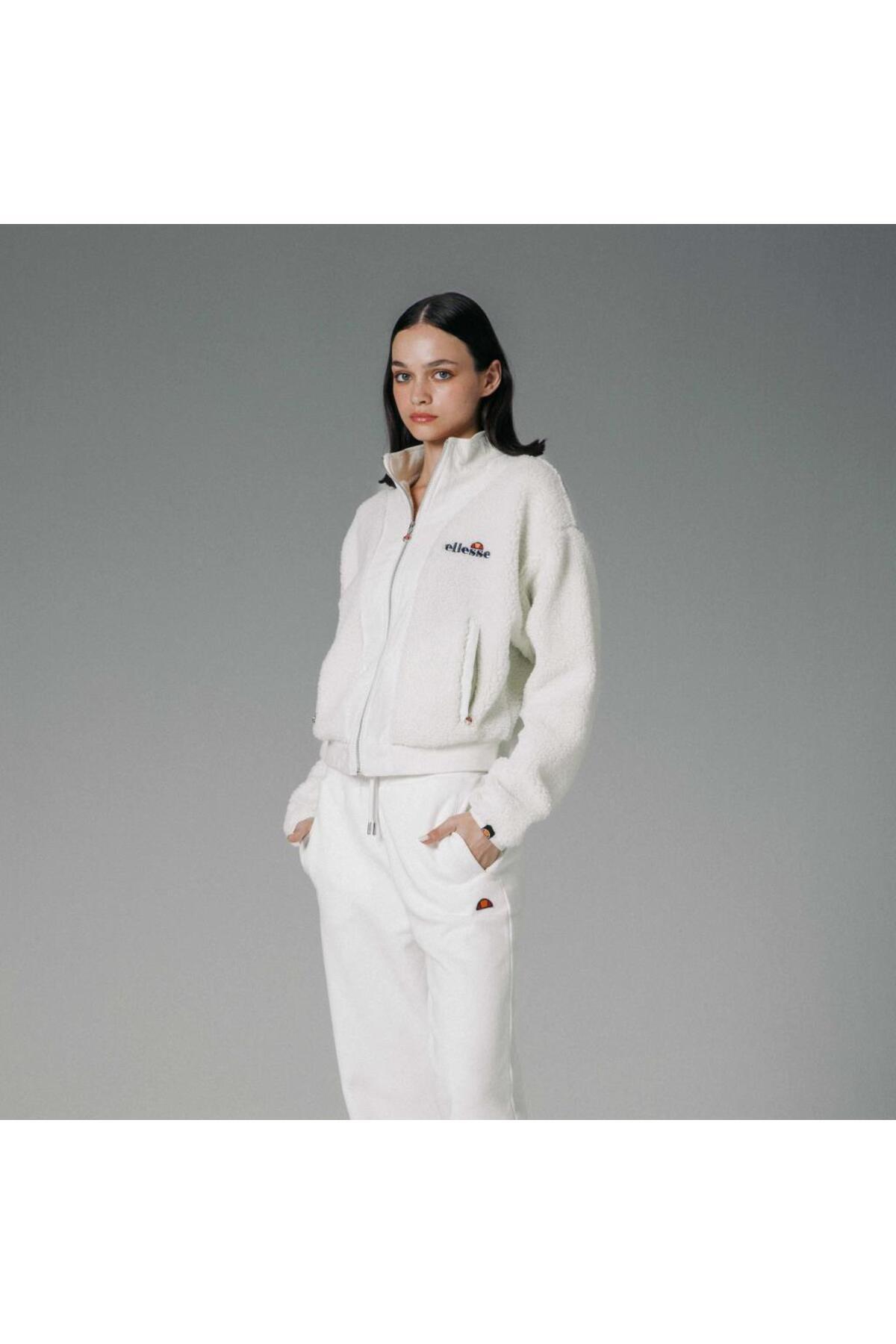 Ellesse-White Trucker Jacket - Women, Model Ef184 6