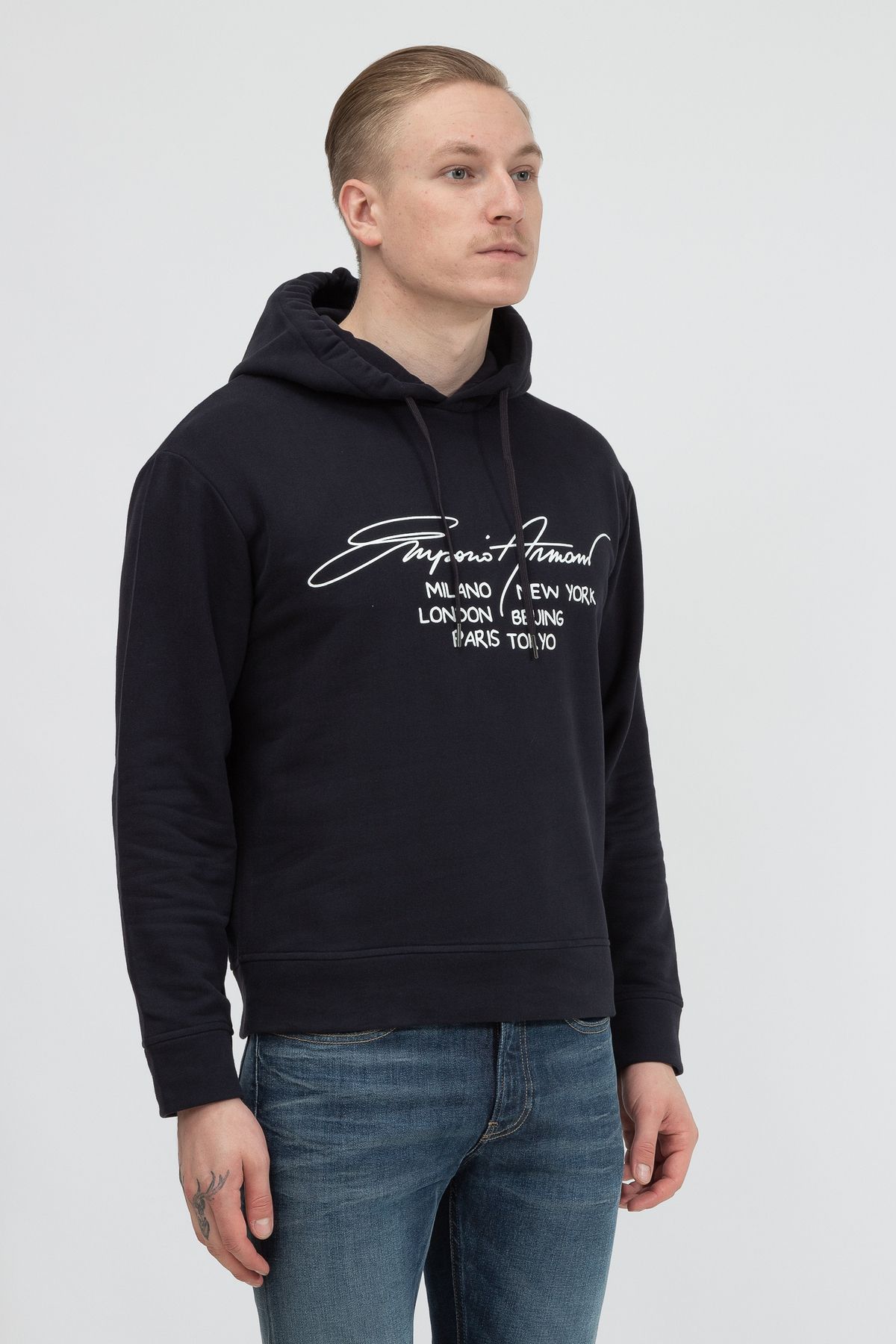 سویشرت مردانه کلاهدار 6k1m921jqkz Emporio Armani