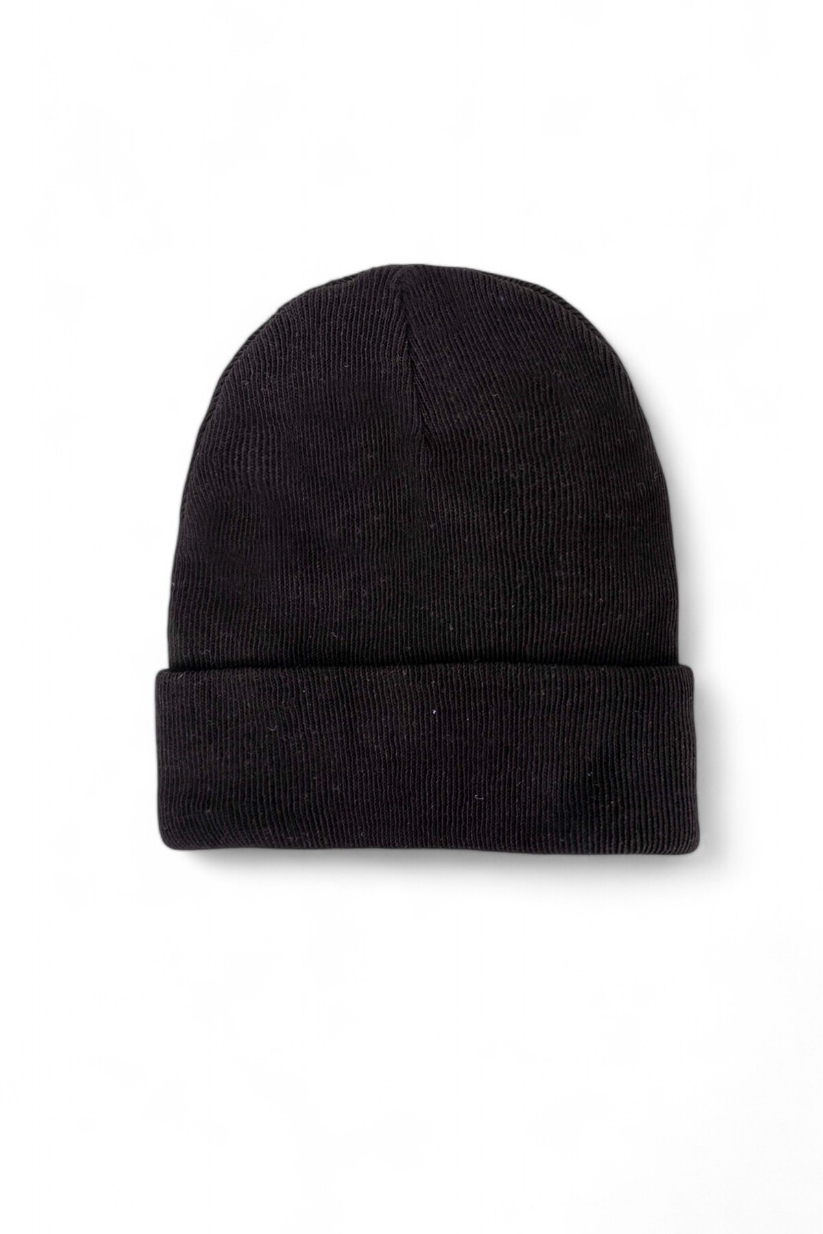 Eke Tekstil  Unisex Katlamalı Siyah,beyaz,gri 3'lü Bere Seti - Görsel 6