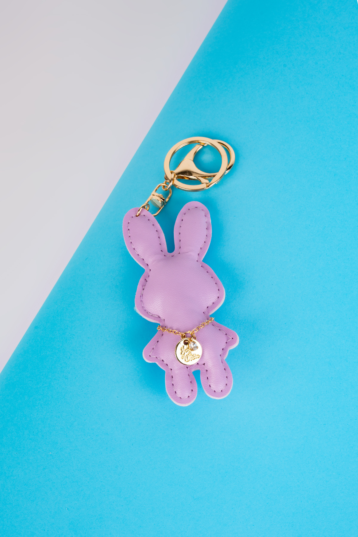 minebag Çanta Aksesuar Charm Hayvan Tavşan Figürlü Lila