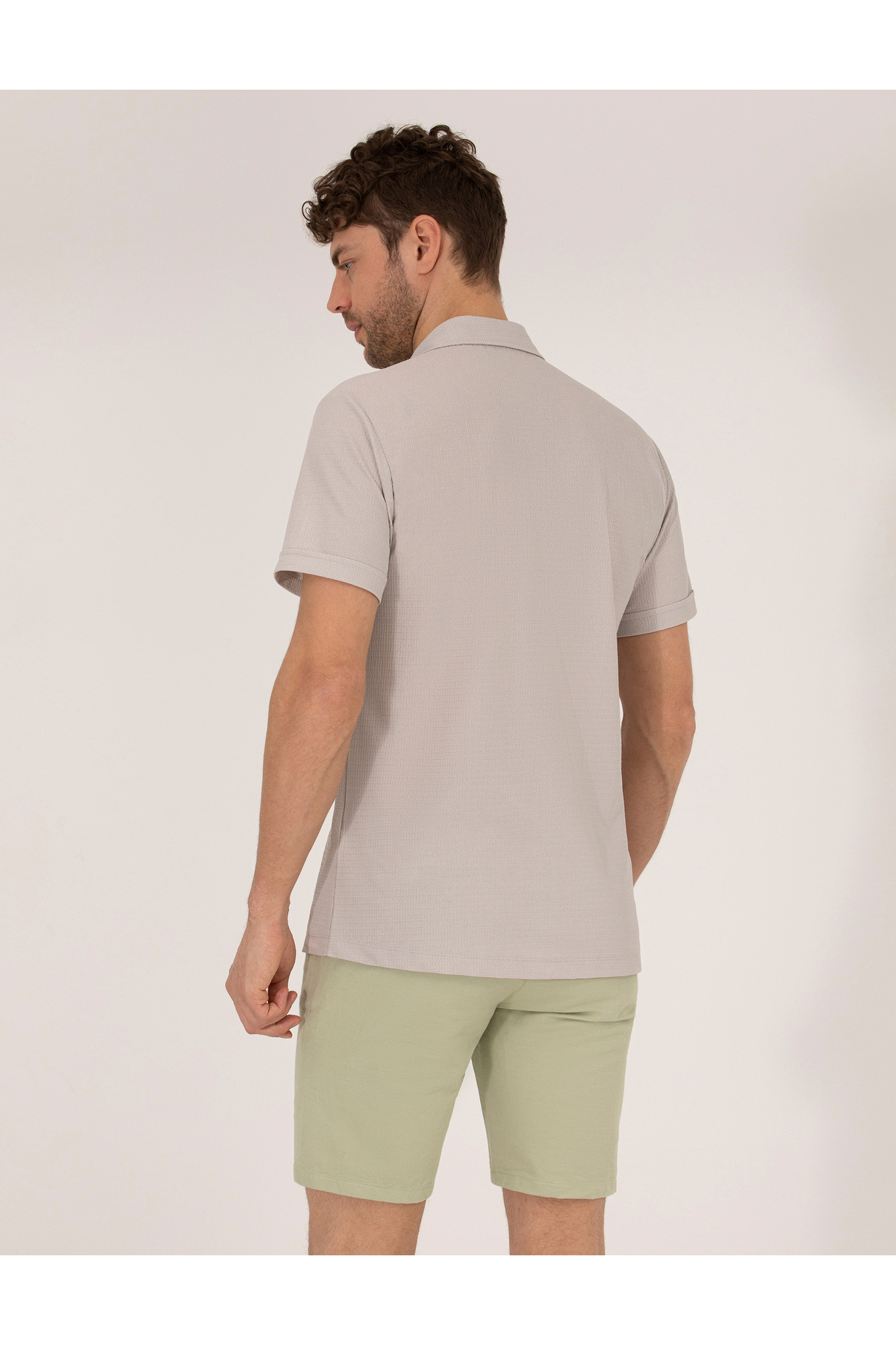 پیراهن مردانه راسته آستین کوتاه | پیر کاردین Pierre Cardin 867509 - تصویر 5