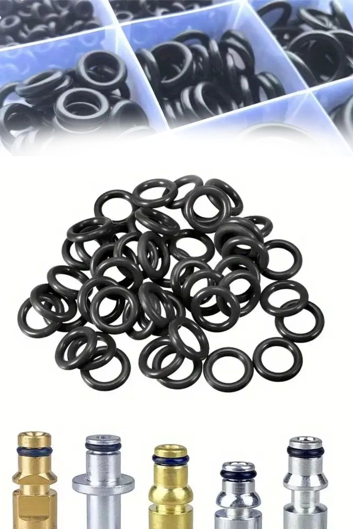 Barkdiss-Buffer ®   225 Pieces Rubber Seal Kit, O Ring Set with Self-Storage Box 7