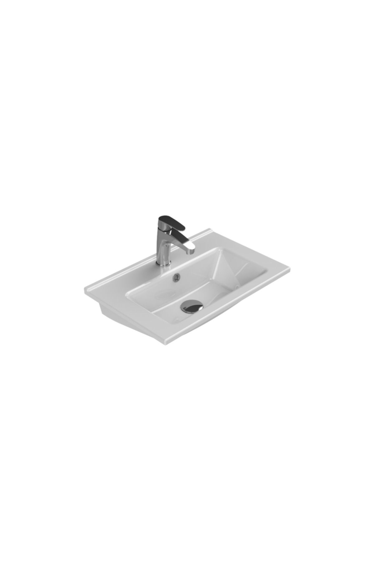 Turkuaz Cerastyle Arte Etajerli Lavabo 55x36,5 Cm