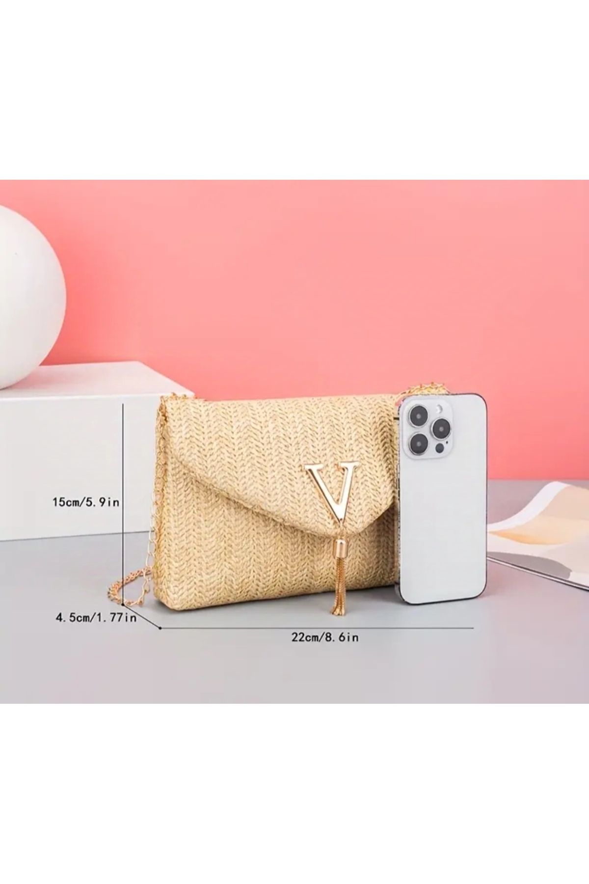 Tote-Straw Bag for Daily Use with Removable Strap 2
