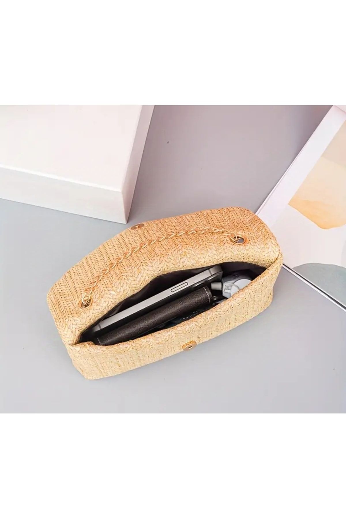 Tote-Straw Bag for Daily Use with Removable Strap 3