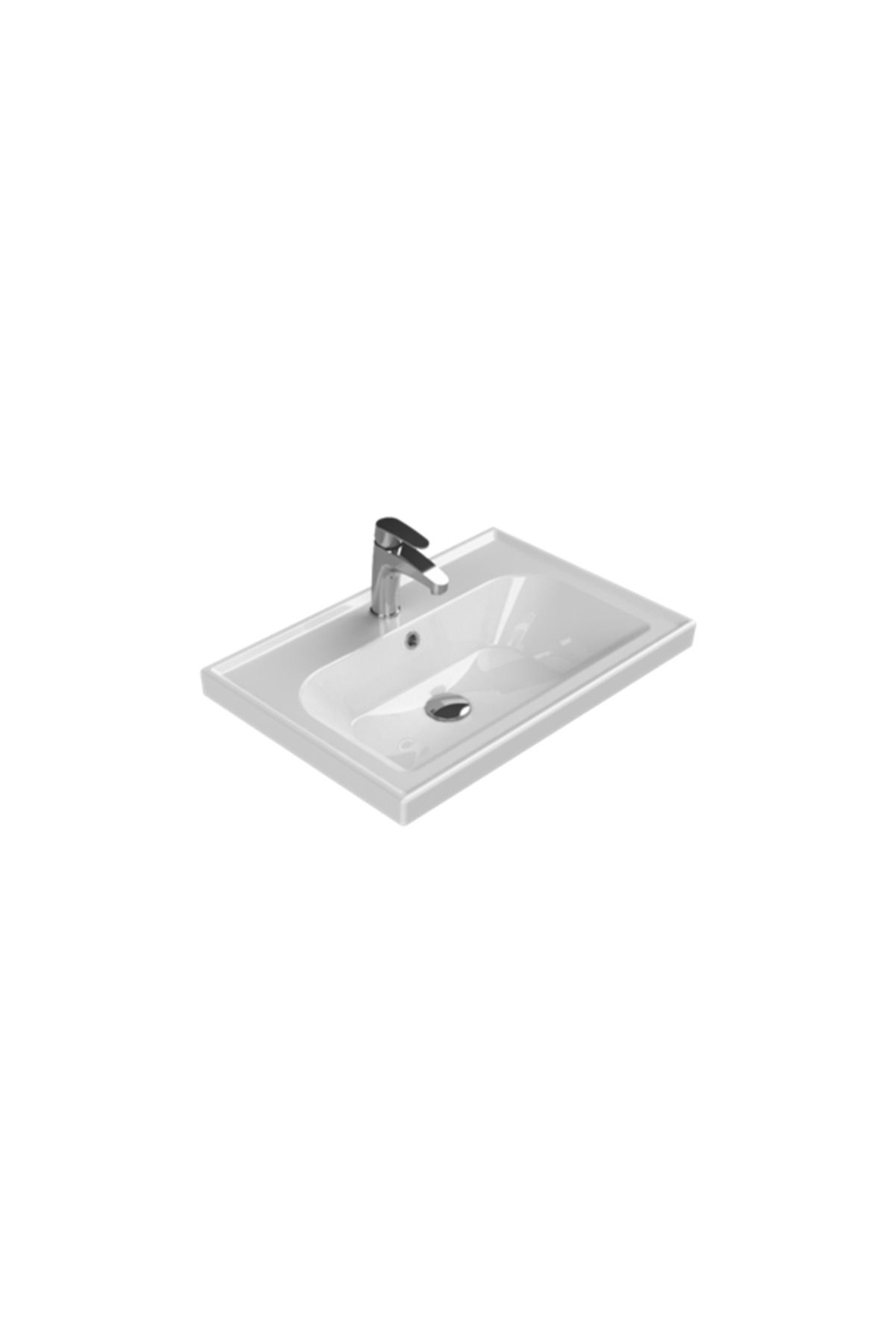 Turkuaz Cerastyle Frame Etajerli Lavabo 60x45 Cm