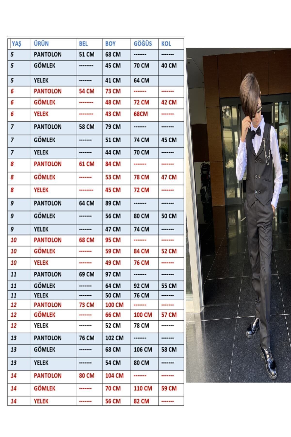 WENA KİDS Erkek Çocuk Smokin Yelekli Takım Elbise Gömlekli Papyonlu Set Siyah fotoğrafı 2 (önizleme)