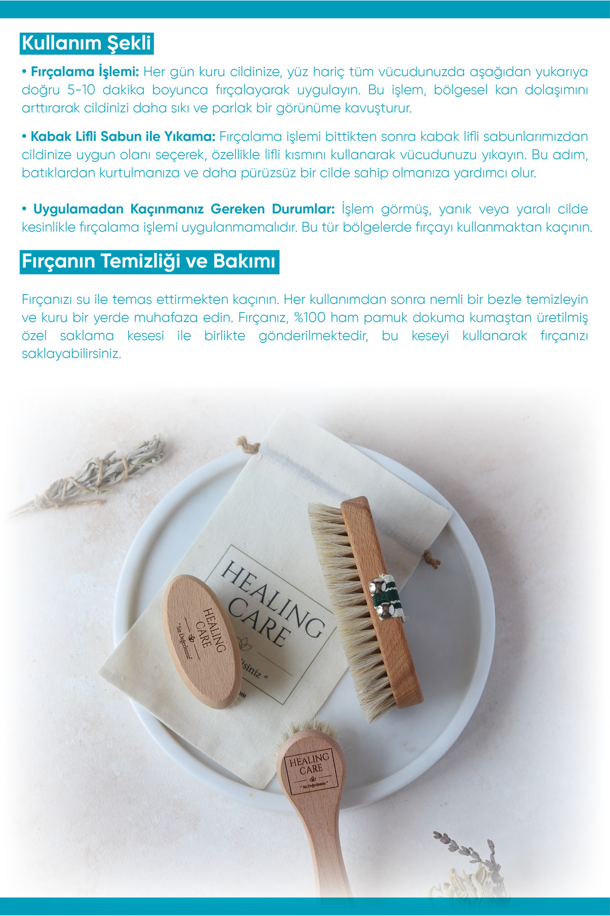 Doğal At Kılı Selülit Fırçası — Healingcare06 — تصویر 6 از 7