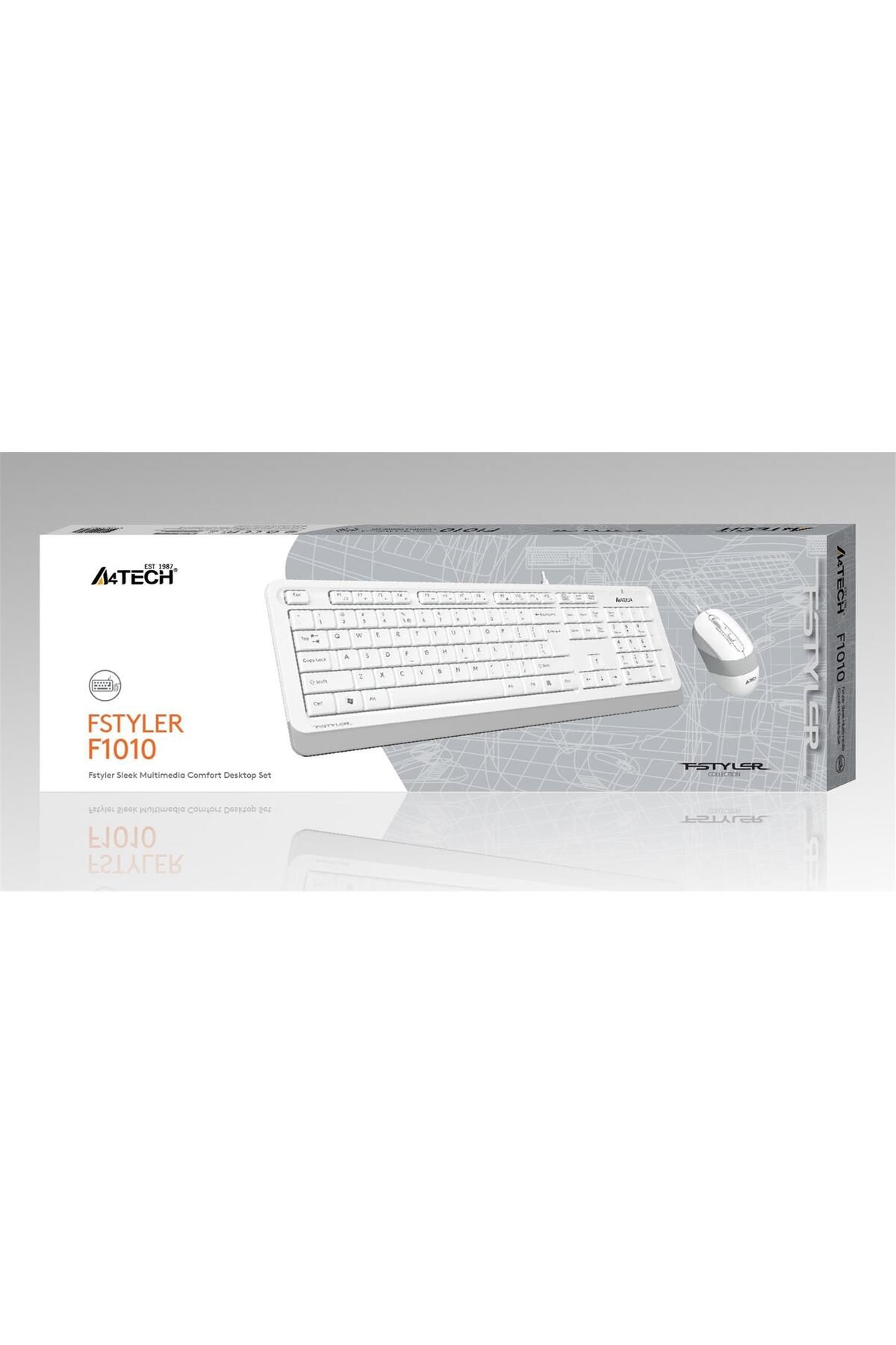 Vobotek Teknoloji A4 Tech F1010 Q Usb Beyaz Fn-Mm Klv+Optik Mouse Set