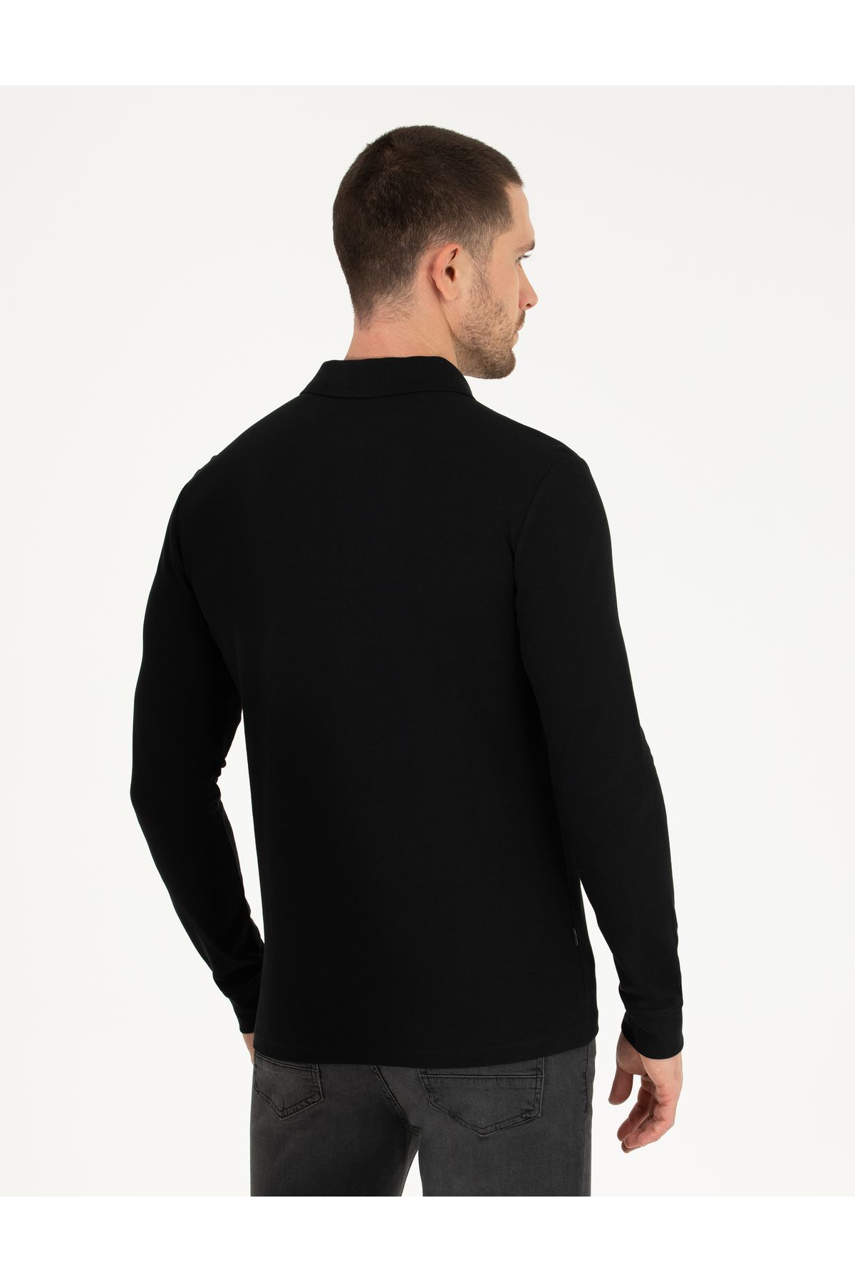 Pierre Cardin-Black Slim Fit Basic Sweatshirt 50276035 -Vr046 5