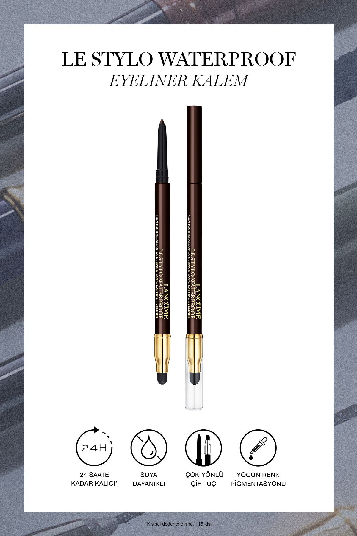 Lancome Waterproof 24-Hour Permanent Intensely Pigmented Eyeliner - 03 Brown Demb.1820