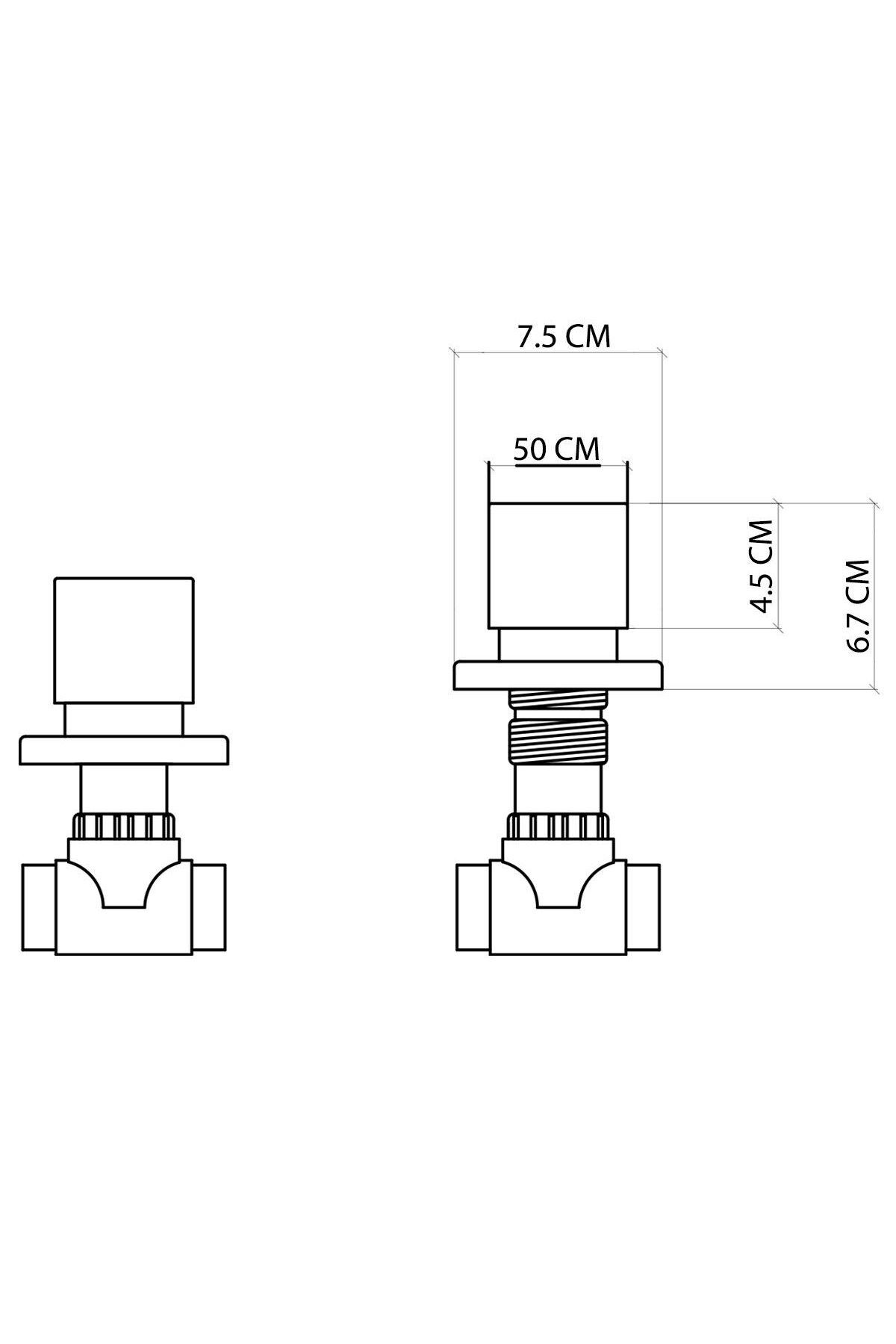EVA BANYO-Fsv-101 Built-in Stop Valve Chrome Fsv-101 2