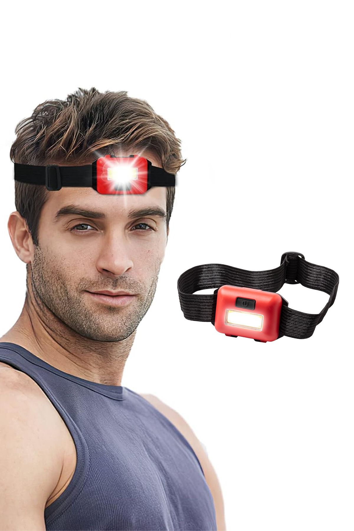 Headband Led Light Waterproof Adjustable Head Lamp 3 Different Modes Lighting Flashlight