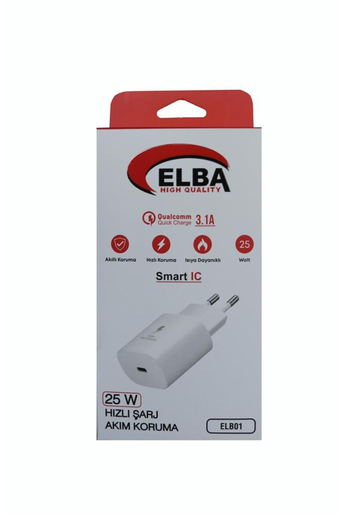 Vobotek Teknoloji Elba ELB01-25WPD Beyaz 25W Şarj Kafa Type USB-C PD3.0-QC4.0(Akım Koruma-Hızlı Şarj-Isıya Dayanıklı)