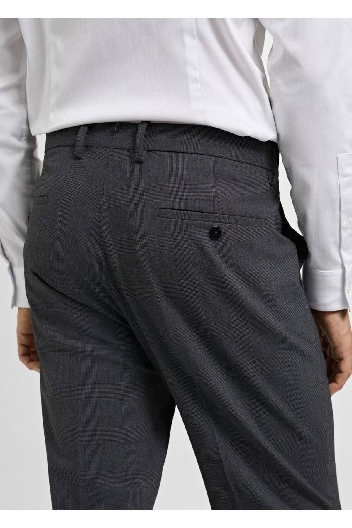 MANGO Man-Pantaloni din țesătură elastică super slim fit 5