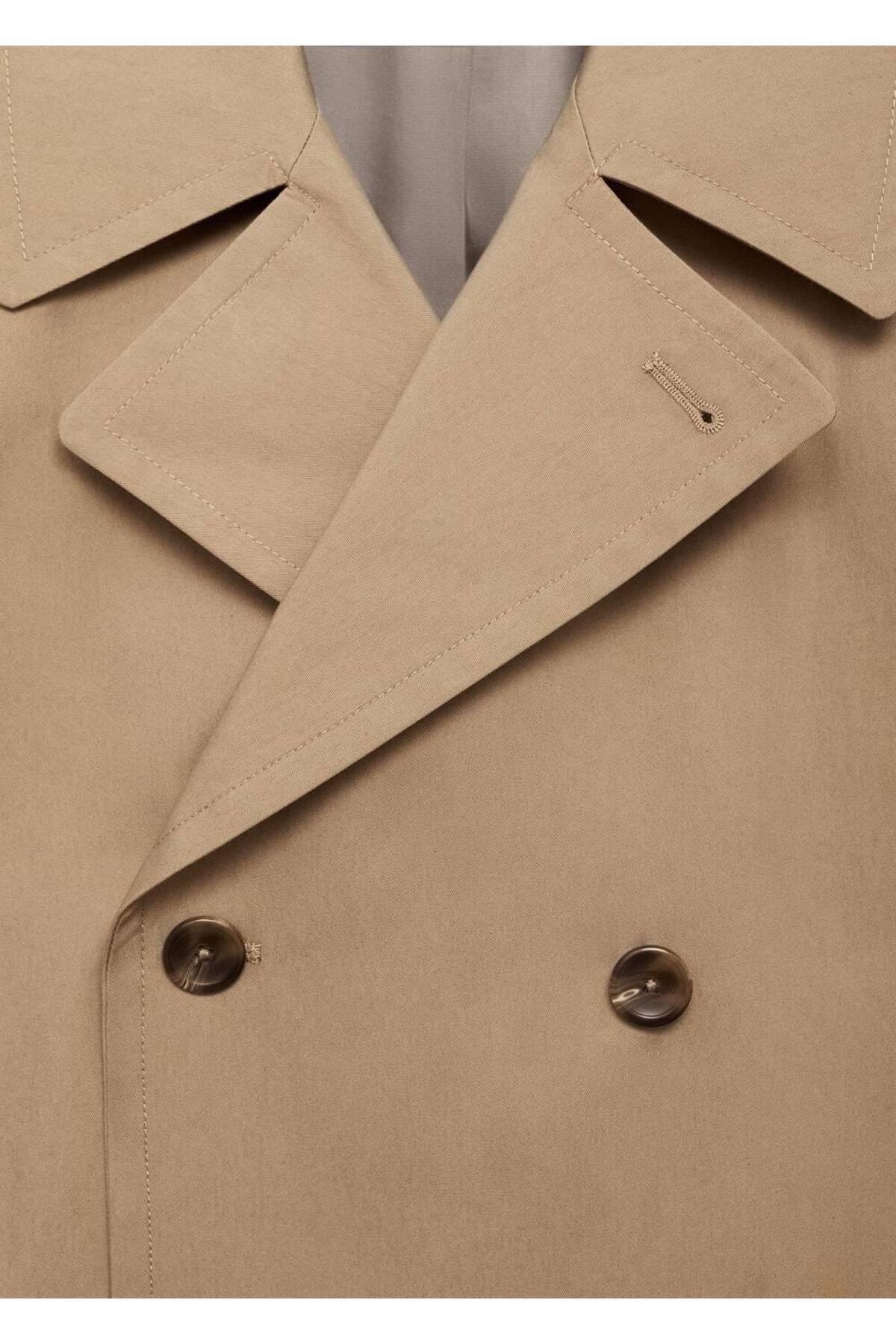 MANGO Man-Kurzer Trenchcoat aus Baumwolle 6