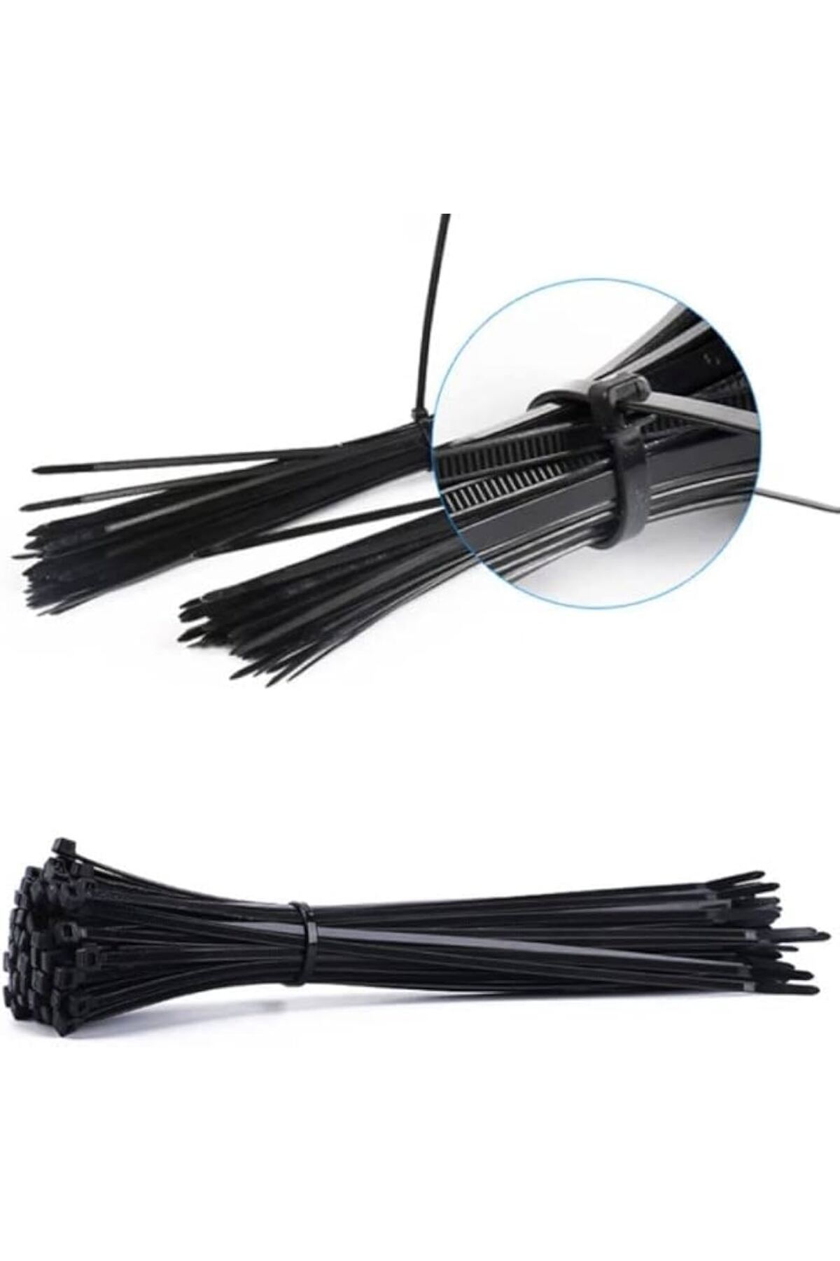 Pemsan (25 Adet) 55cm X 8mm Plastik Cırt (kablo Bağı) Siyah