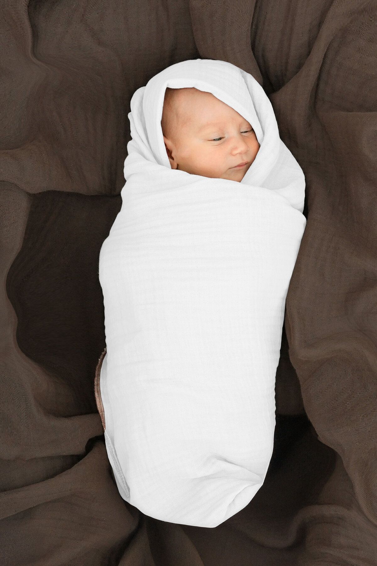 mordesign-4 Layer Ruffled Muslin Baby Blanket - 100% Cotton, Newborn Swaddle and Ruffle Series 5