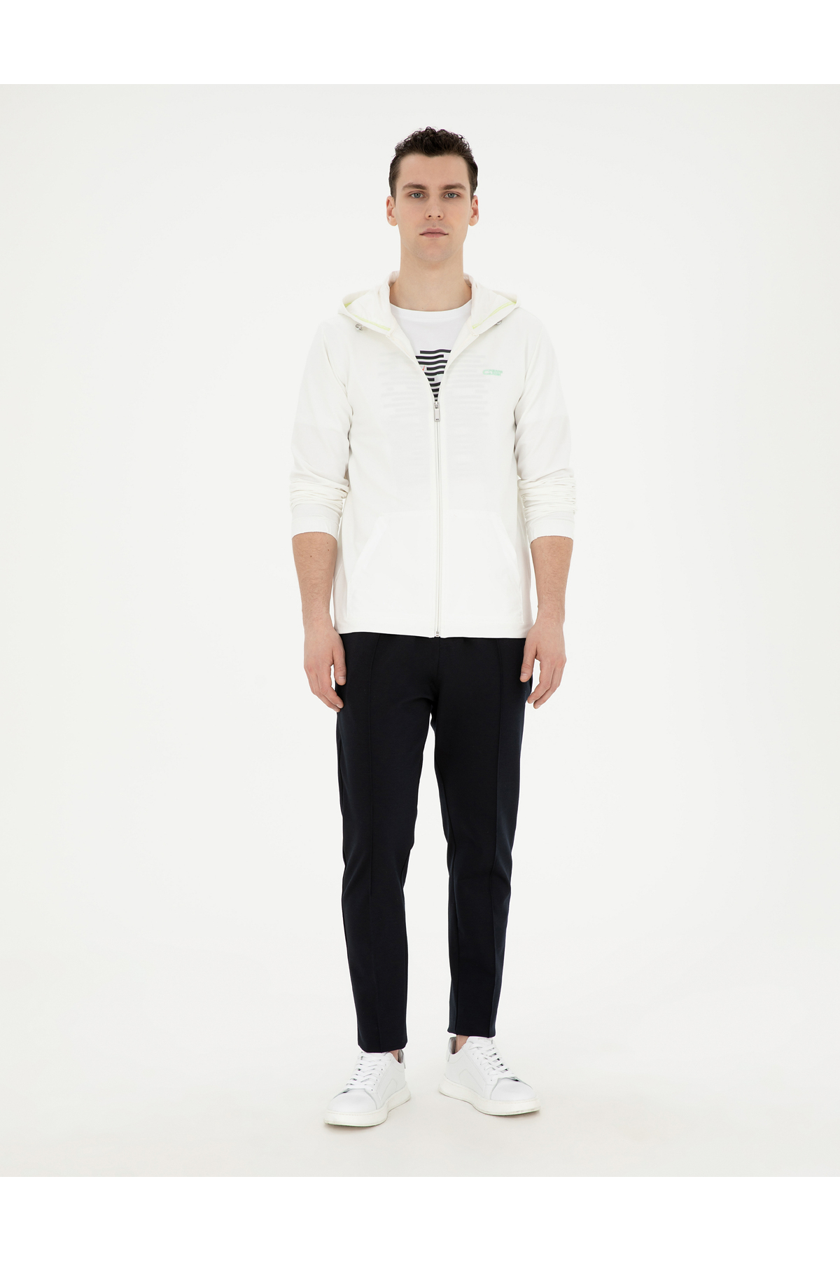 Pierre Cardin Beyaz Regular Fit Örme Hırka 50285410-VR013 görsel 4