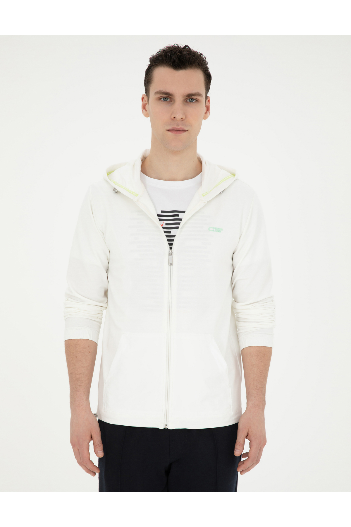 Pierre Cardin Beyaz Regular Fit Örme Hırka 50285410-VR013 görsel 3