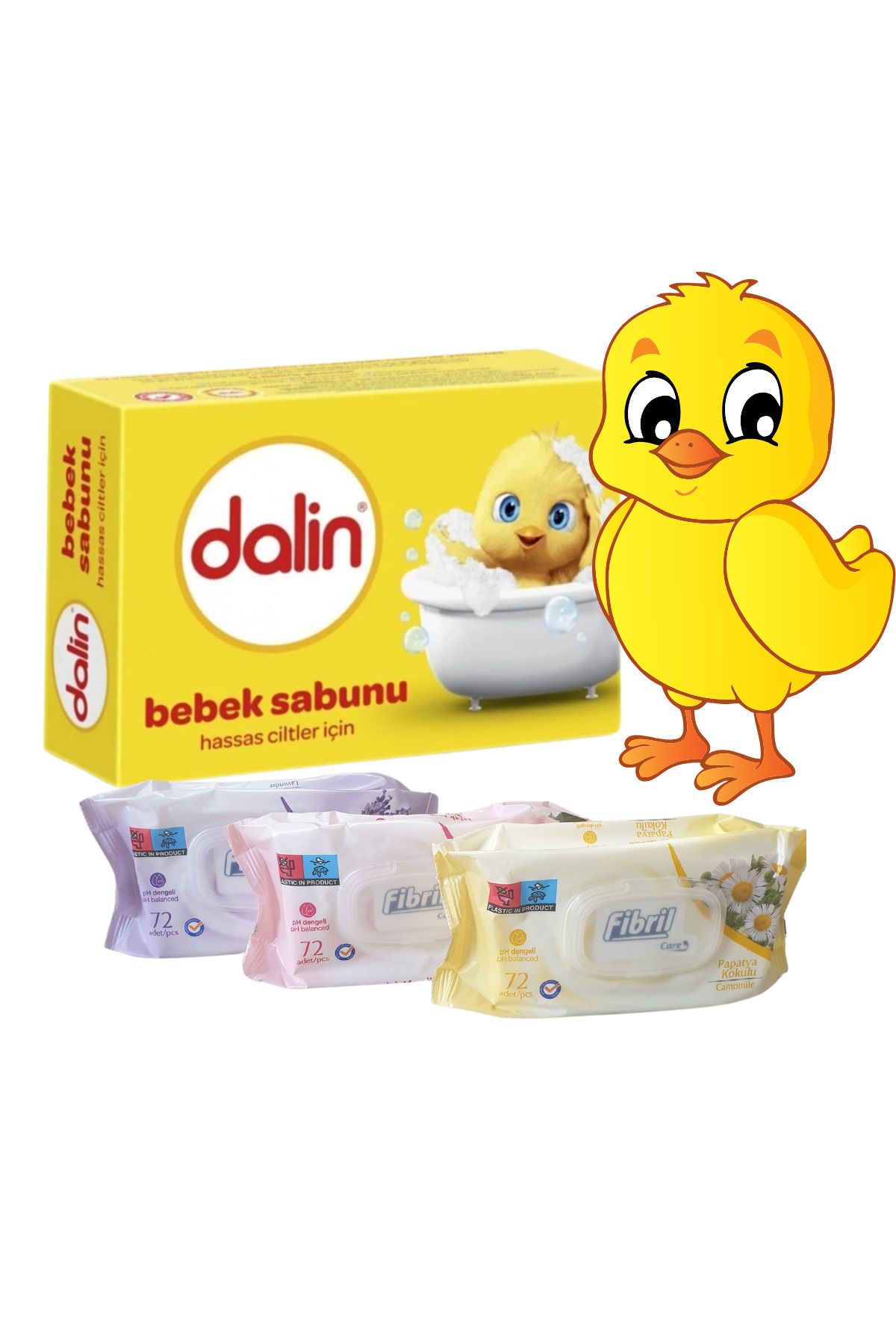 Dalin Bebek Sabunu 100 gr 72'li X 3 Adet Islak Mendil