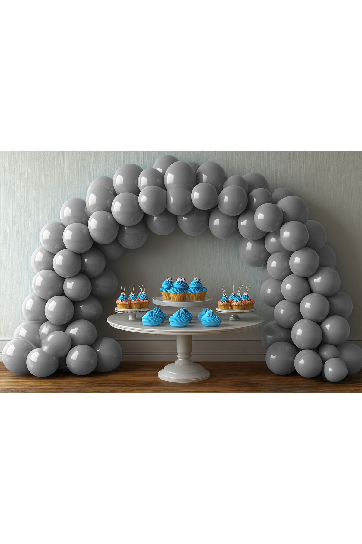 VibeHome-Balloon - Gray - Metallic Balloon 1