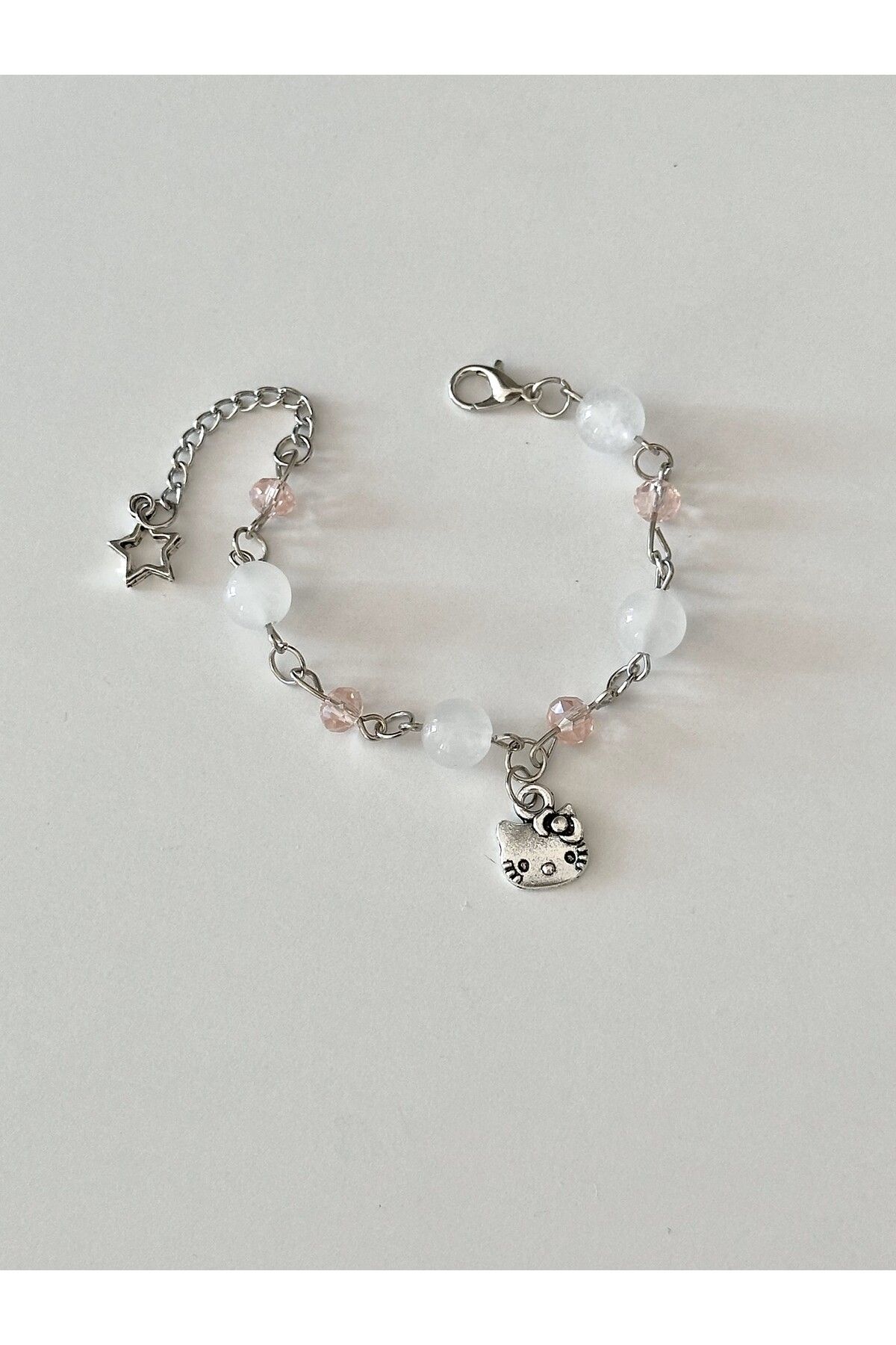 sleyshop-Moonstone Natural Stone Hello Kitty Bracelet 2