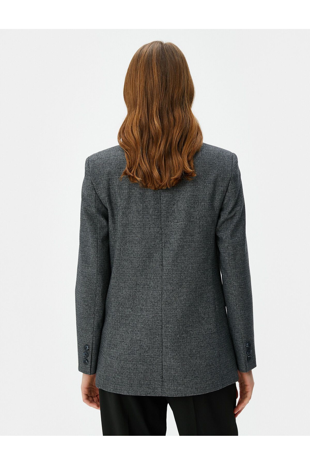 Koton-Oversize Blazer Jacket Double Breasted Buttons with Flap Pockets 4