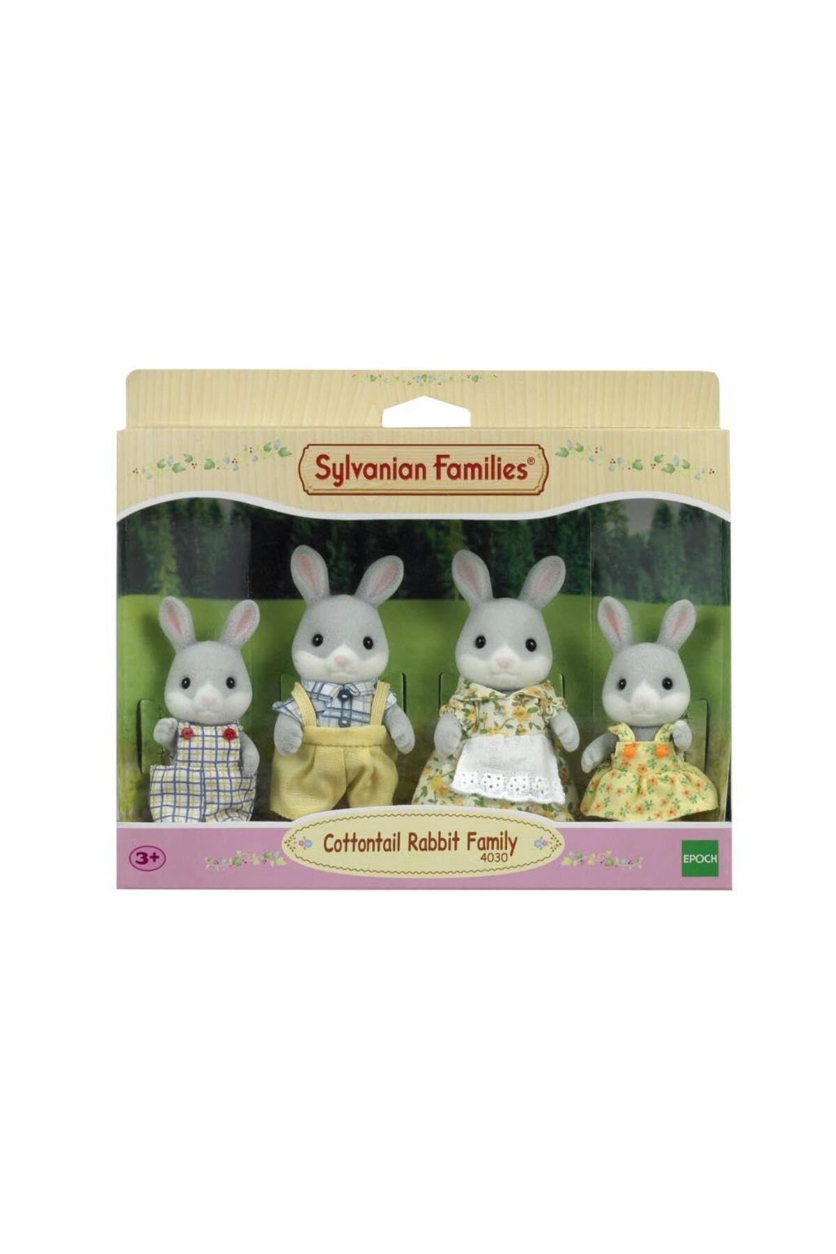 Sylvanian Families Cottontail Rabbit Family Multi Colour Figures Set Collectible Toy Set