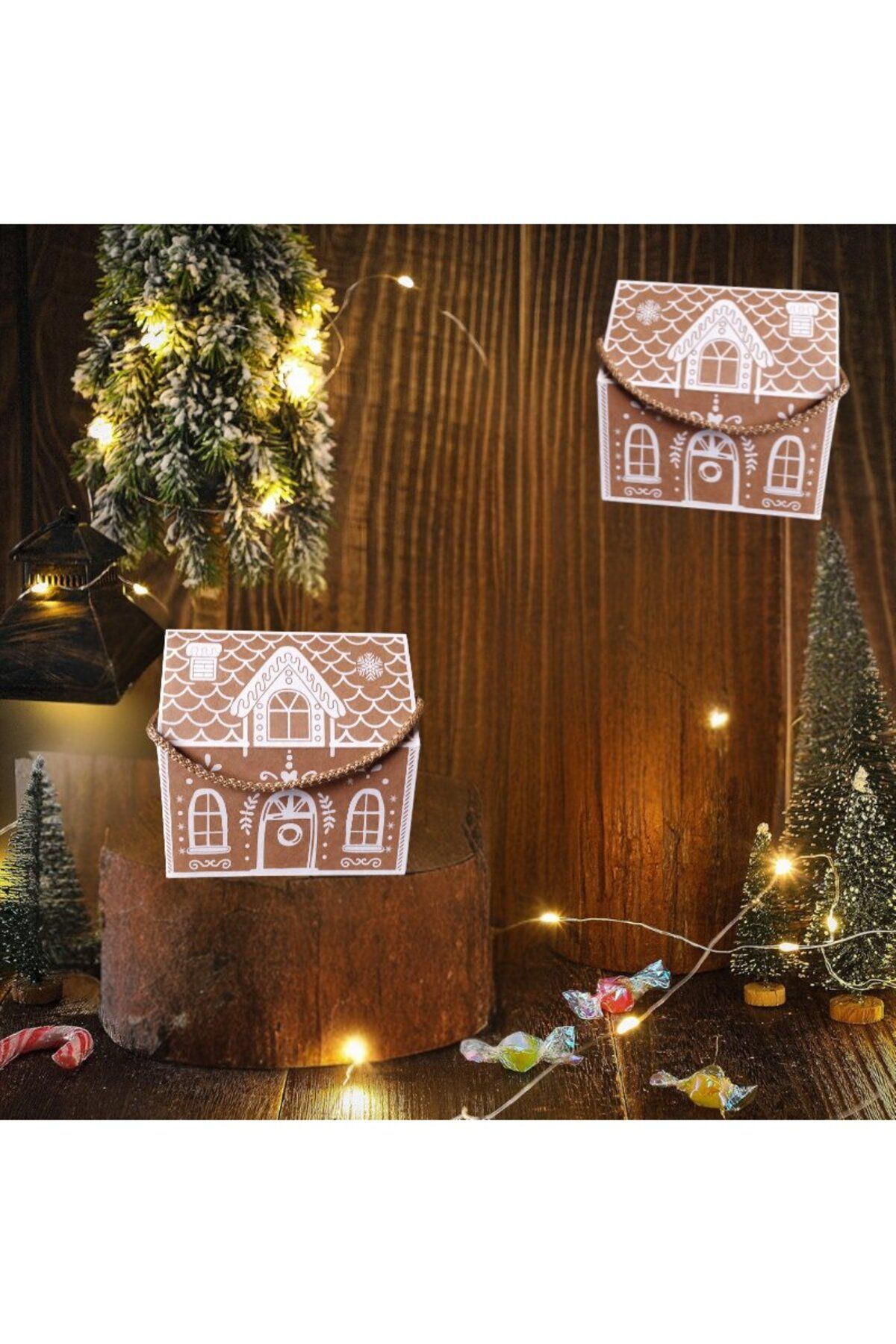 roco paper-Box Bag with Christmas Home Design - Decorative New Year and Wedding Gift, Printed-12Pcs, 9.5X14.5X15Cm 6