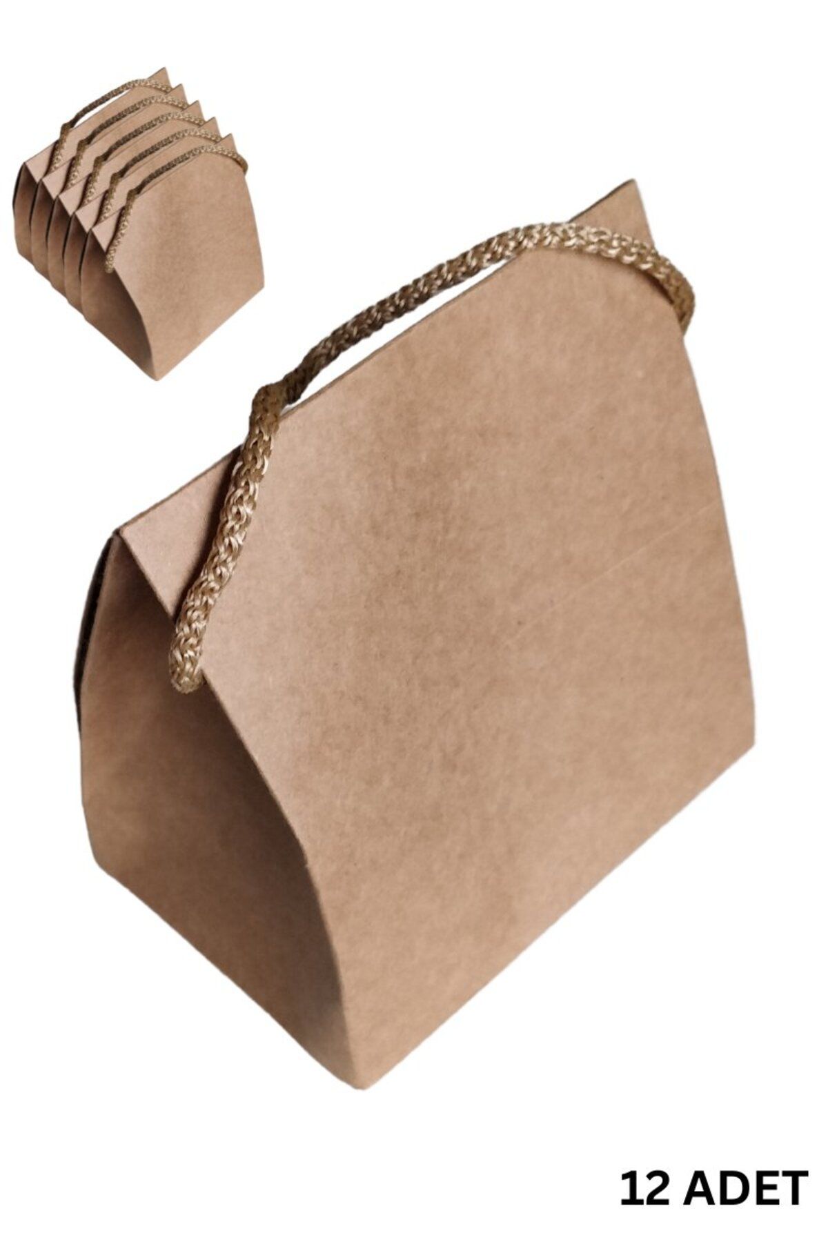 roco paper Geantă Cutie Cu Design De Anul Nou - Anul Nou, Geantă Pentru Cadou De Nuntă, Neimprimată-12 Buc, 9,5x14,5x15 Cm - One Size