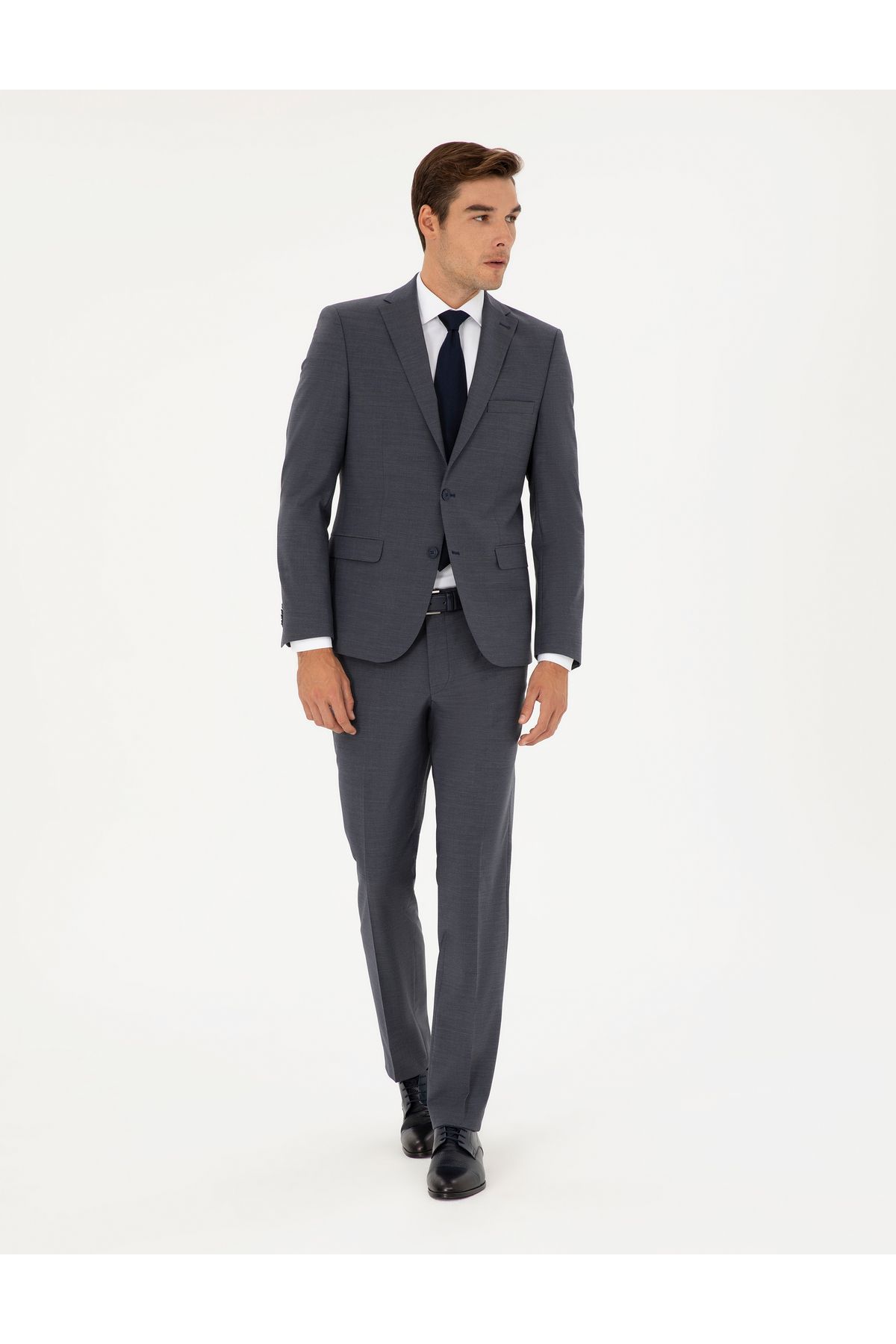 costume slim en laine bleu foncé 50297483 vr032