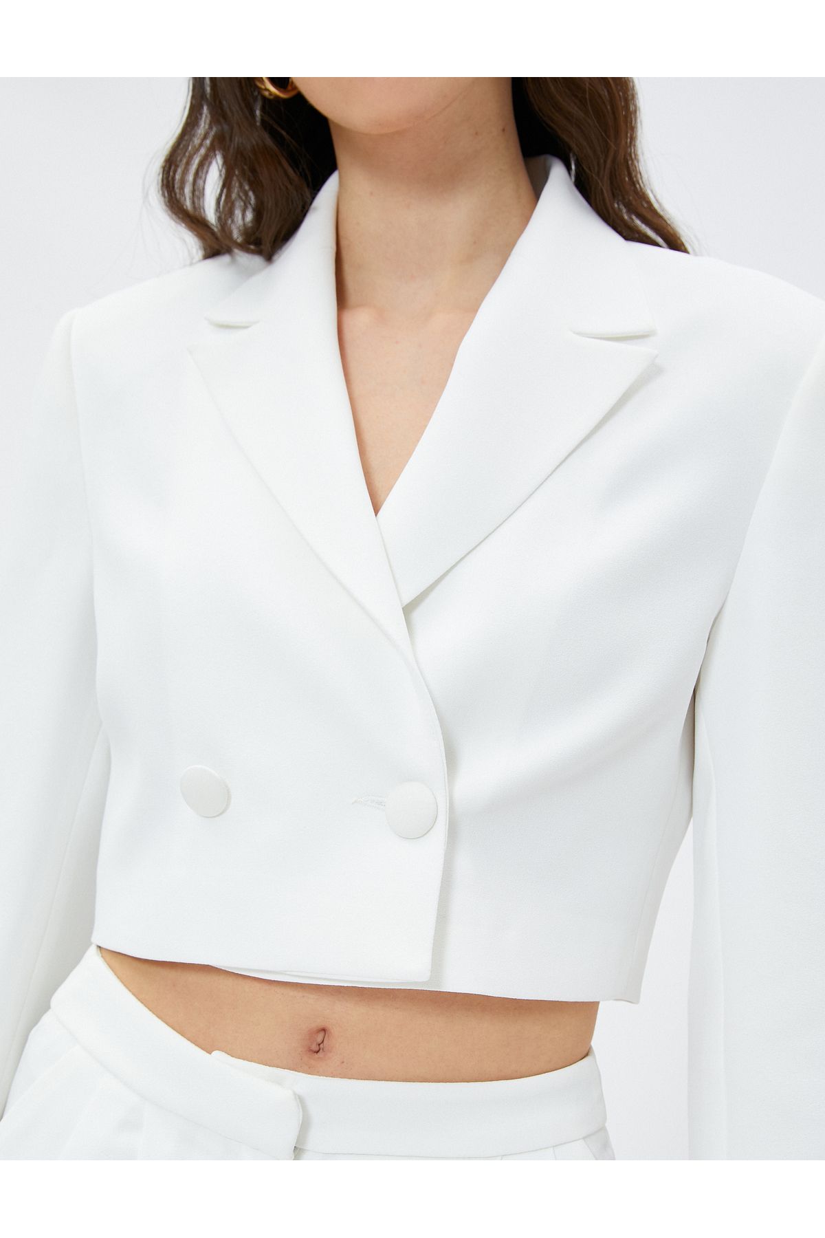 Koton-Crop Double Breasted Blazer Jacket 5