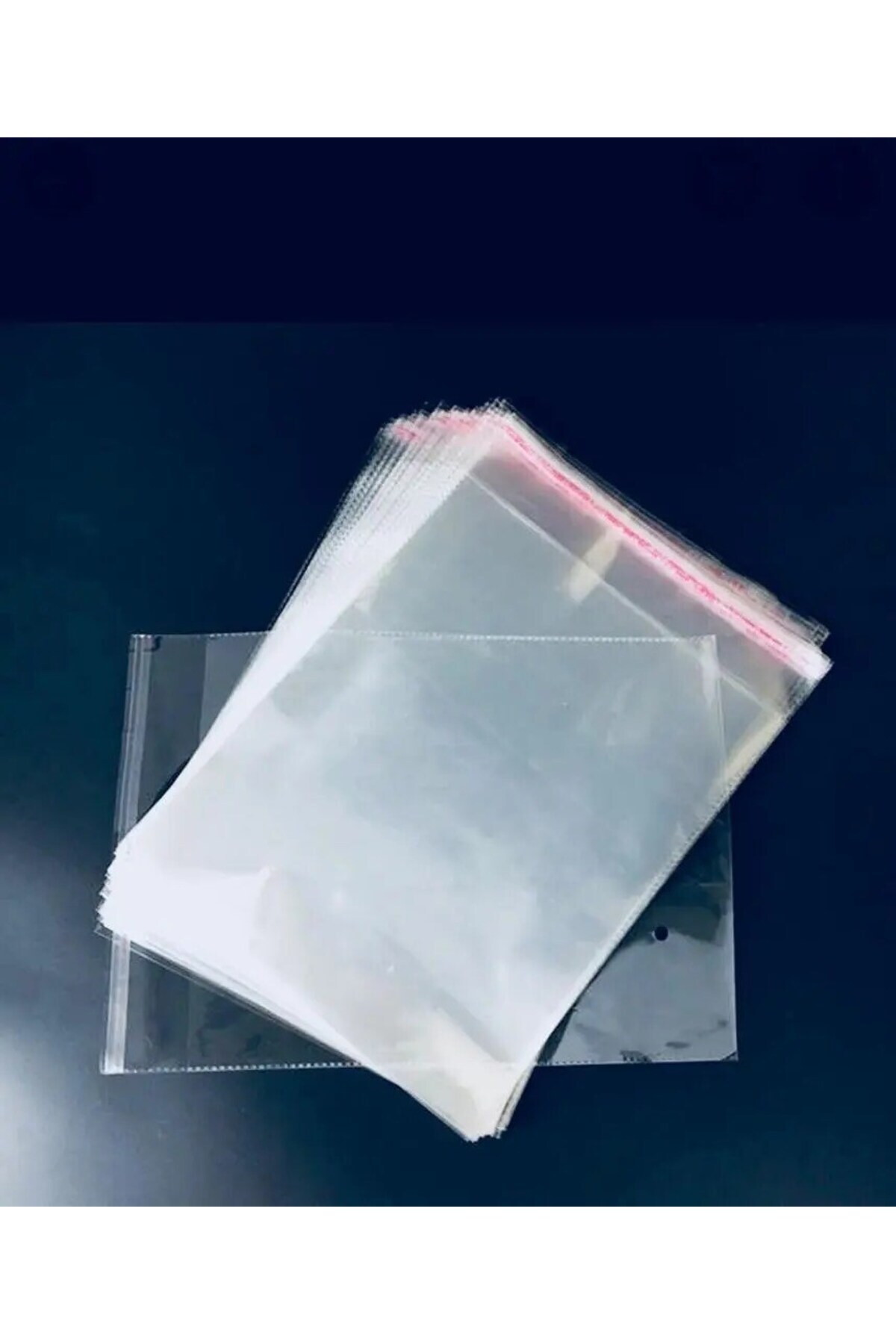 Emtory Home Yapışkanlı Torba Şeffaf Poşet 100 Adet Kına Çerez Kuruyemiş Poşeti - 7x5 cm Kapaılı 5x5