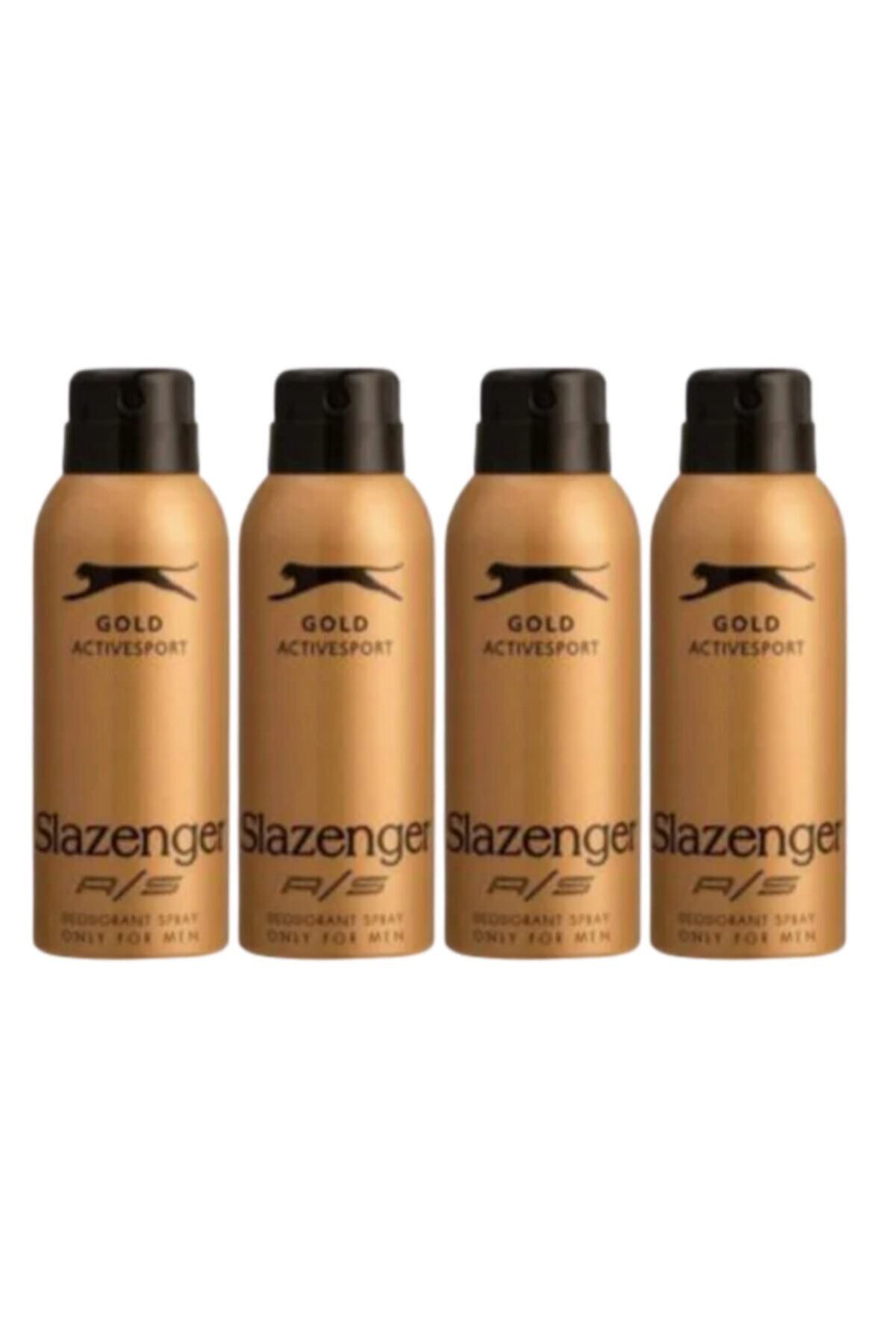 Slazenger Active Sport Gold Deo 150 ml - Erkek Deodorantı X 4 Adet