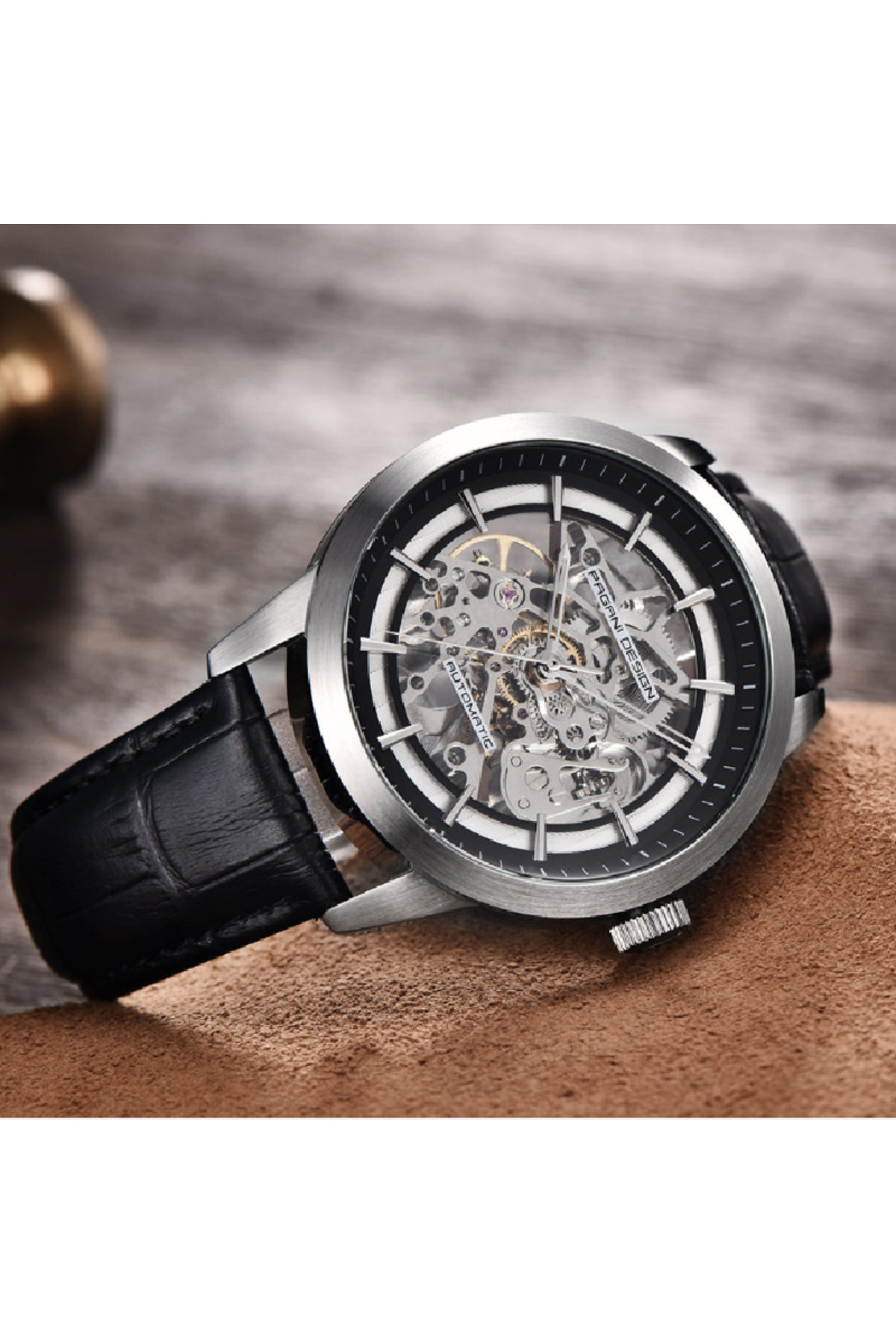 Pagani Design Uoo Orologio Scheletro Autoatico Orologio in acciaio
