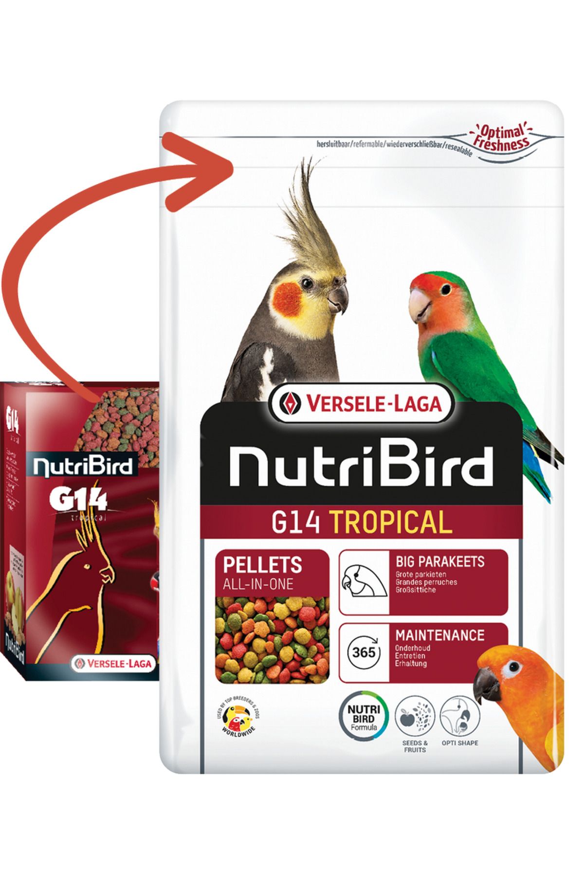 Versele Laga Nutrıbırd G14 Tropıcal Paraket Pelet Yem 10kg 1491346708