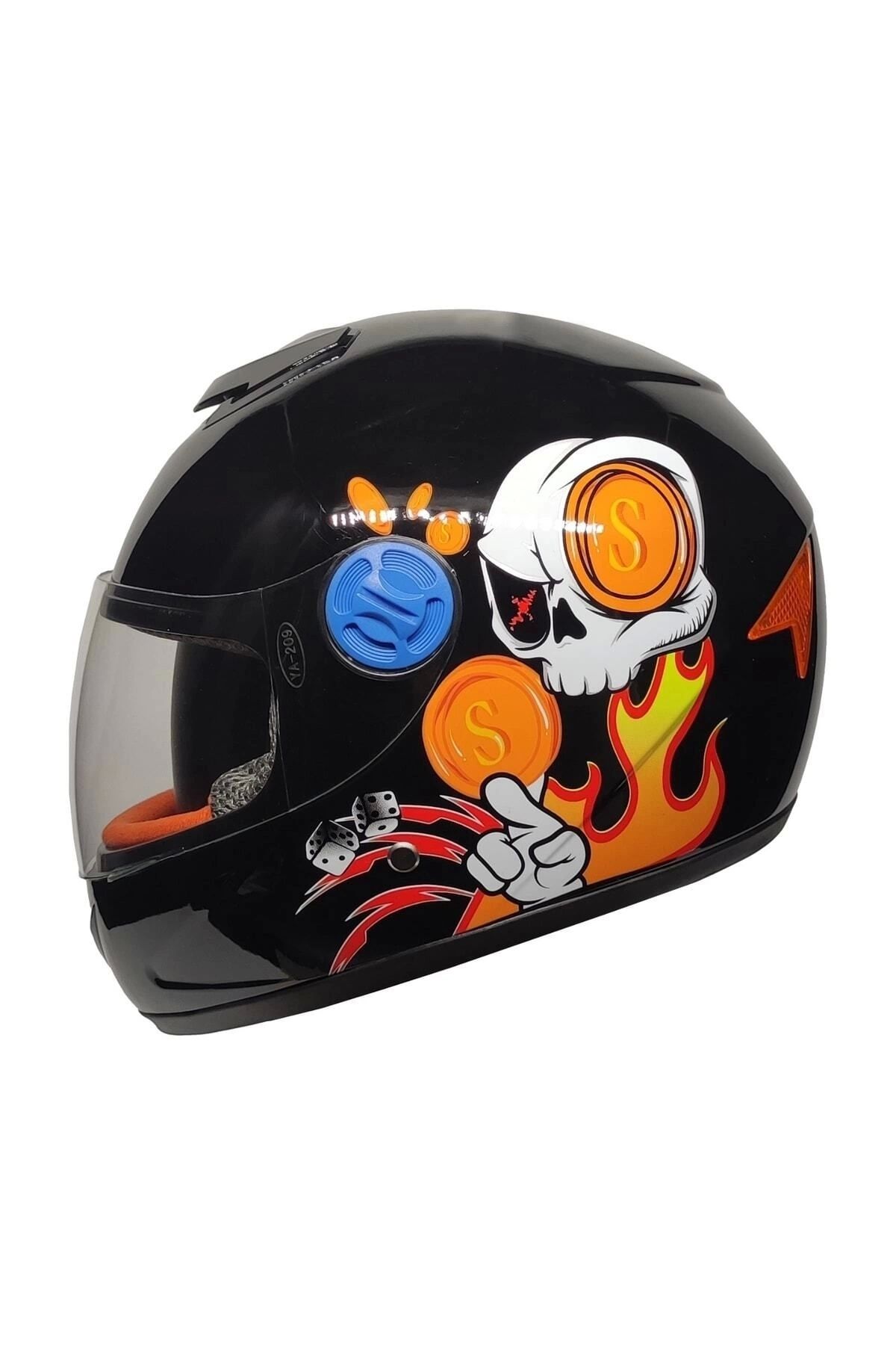 MTS Sy118 Çocuk Kask Skull Black