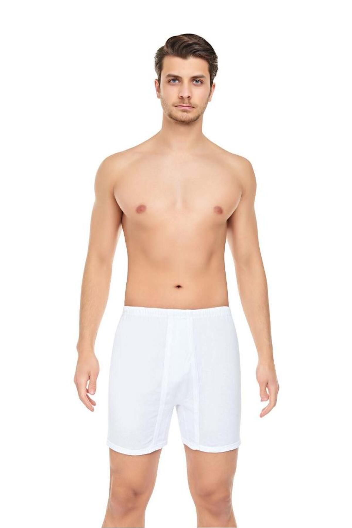 CENNETOĞLU-Men's Combed Cotton Long Panties with Legs 6 Pack 2