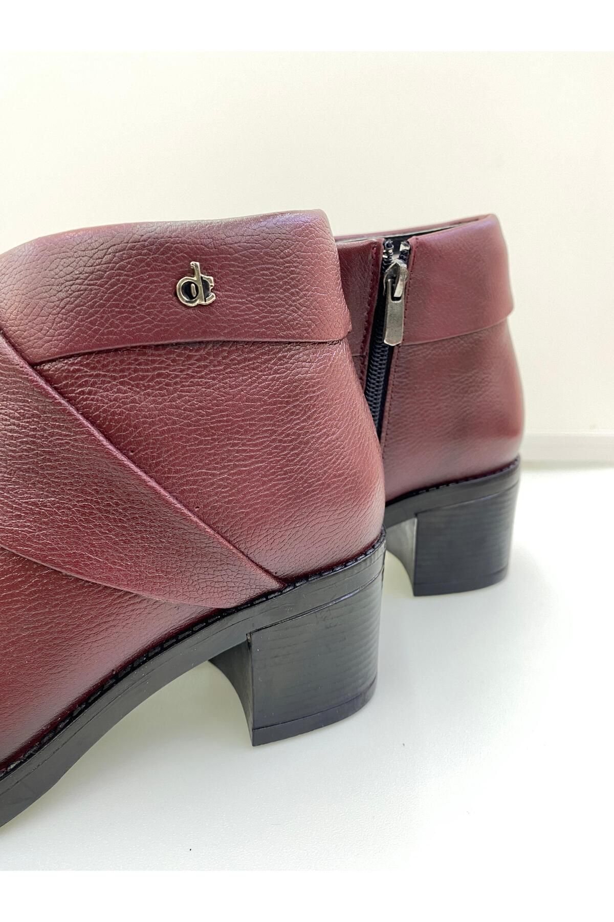 WOMAN COLORS-Genuine Leather Daily Women's Boots Bootie Leather Boots 3