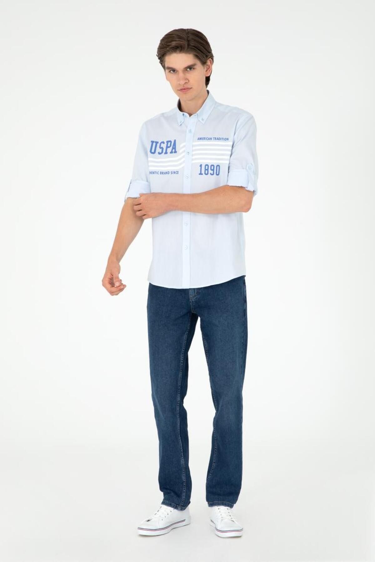 پیراهن آستین بلند مردانه 1848074 U.S. Polo Assn.