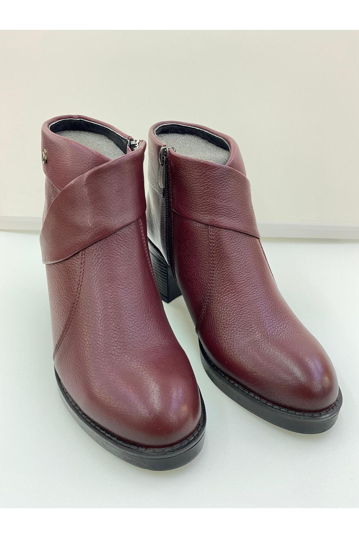 WOMAN COLORS-Genuine Leather Daily Women's Boots Bootie Leather Boots 7