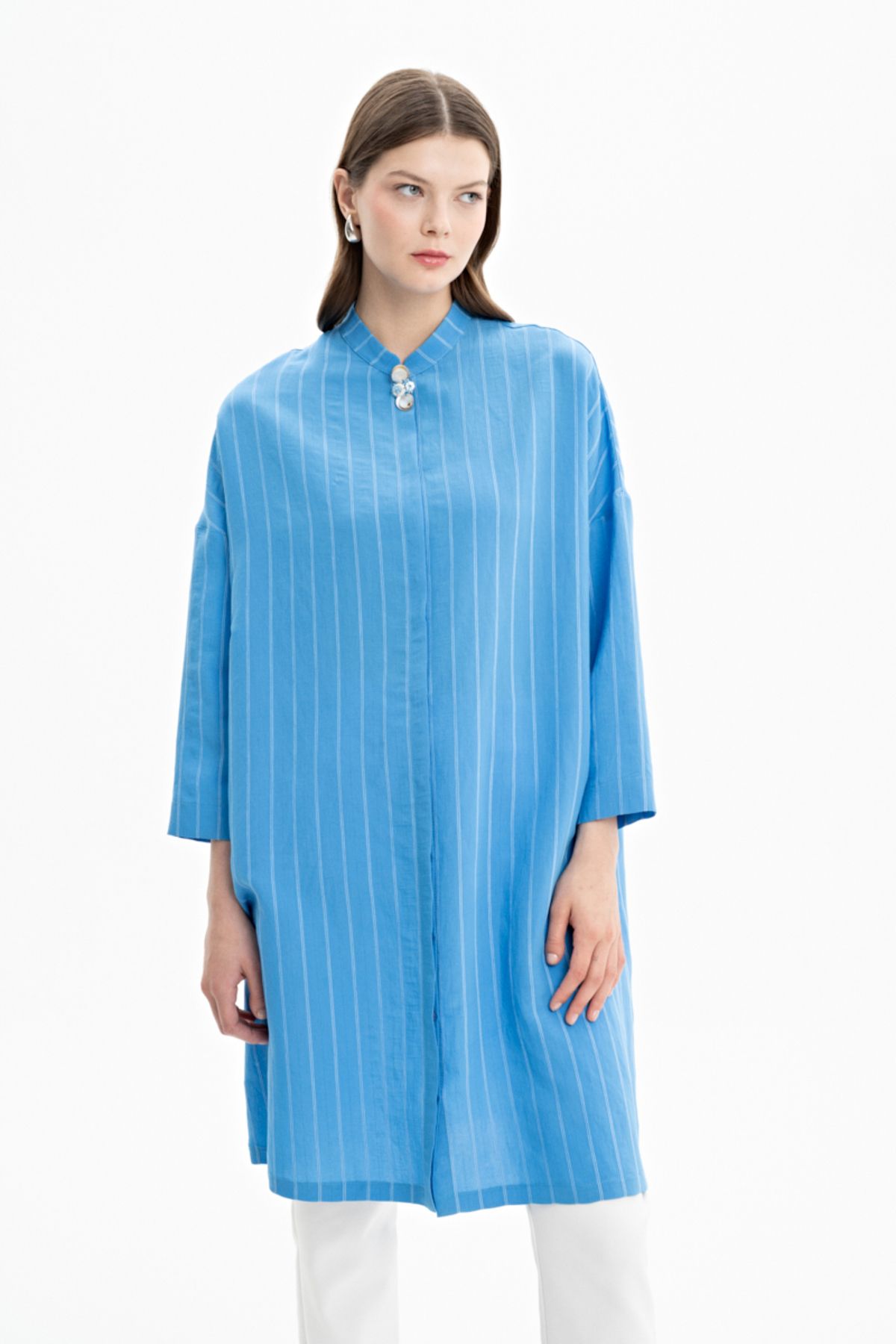 Aker-Comfortable Cut Striped Tunic 1