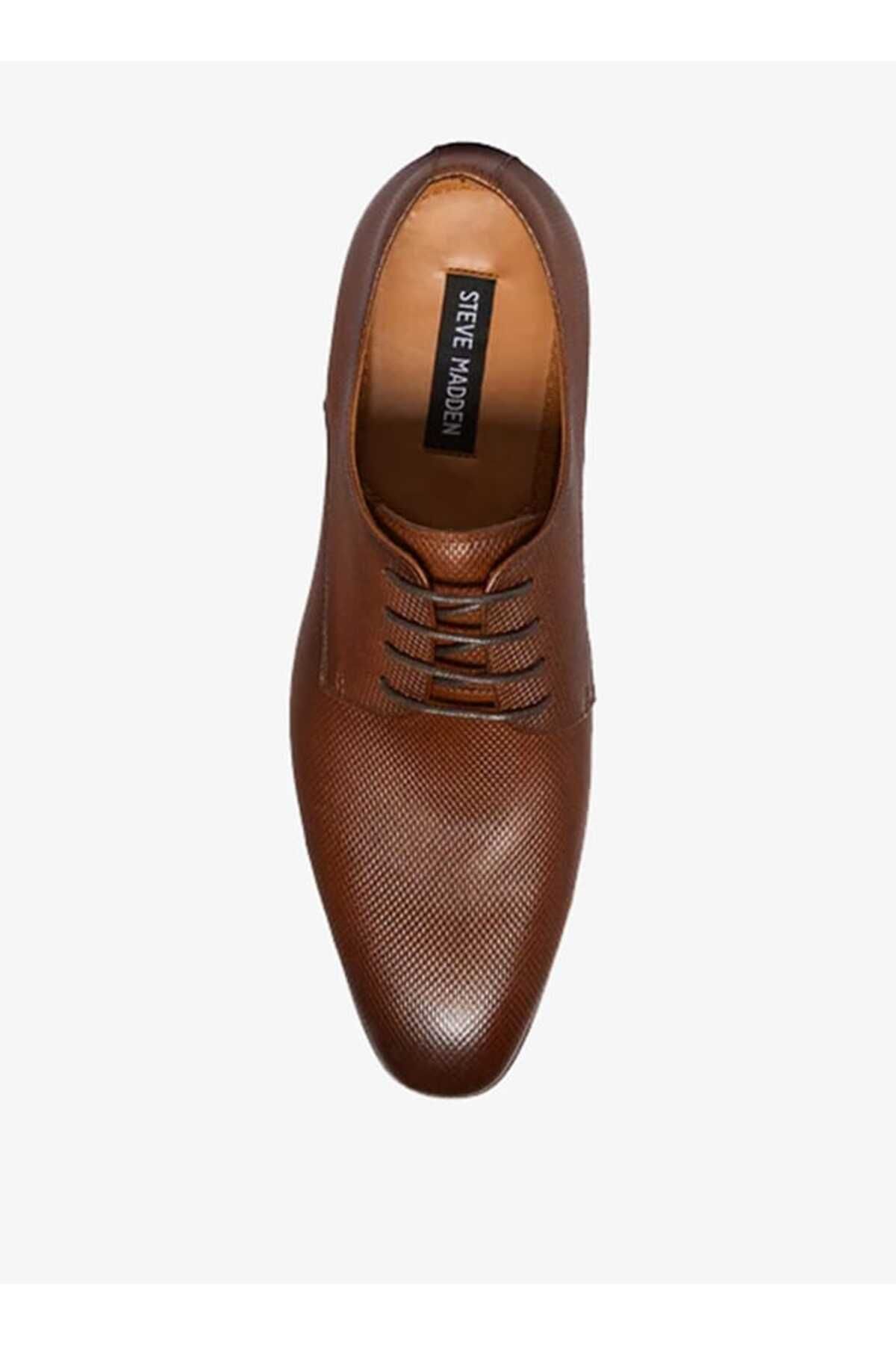 Steve Madden-Men's Textured Lace-Up Derby Shoes 3