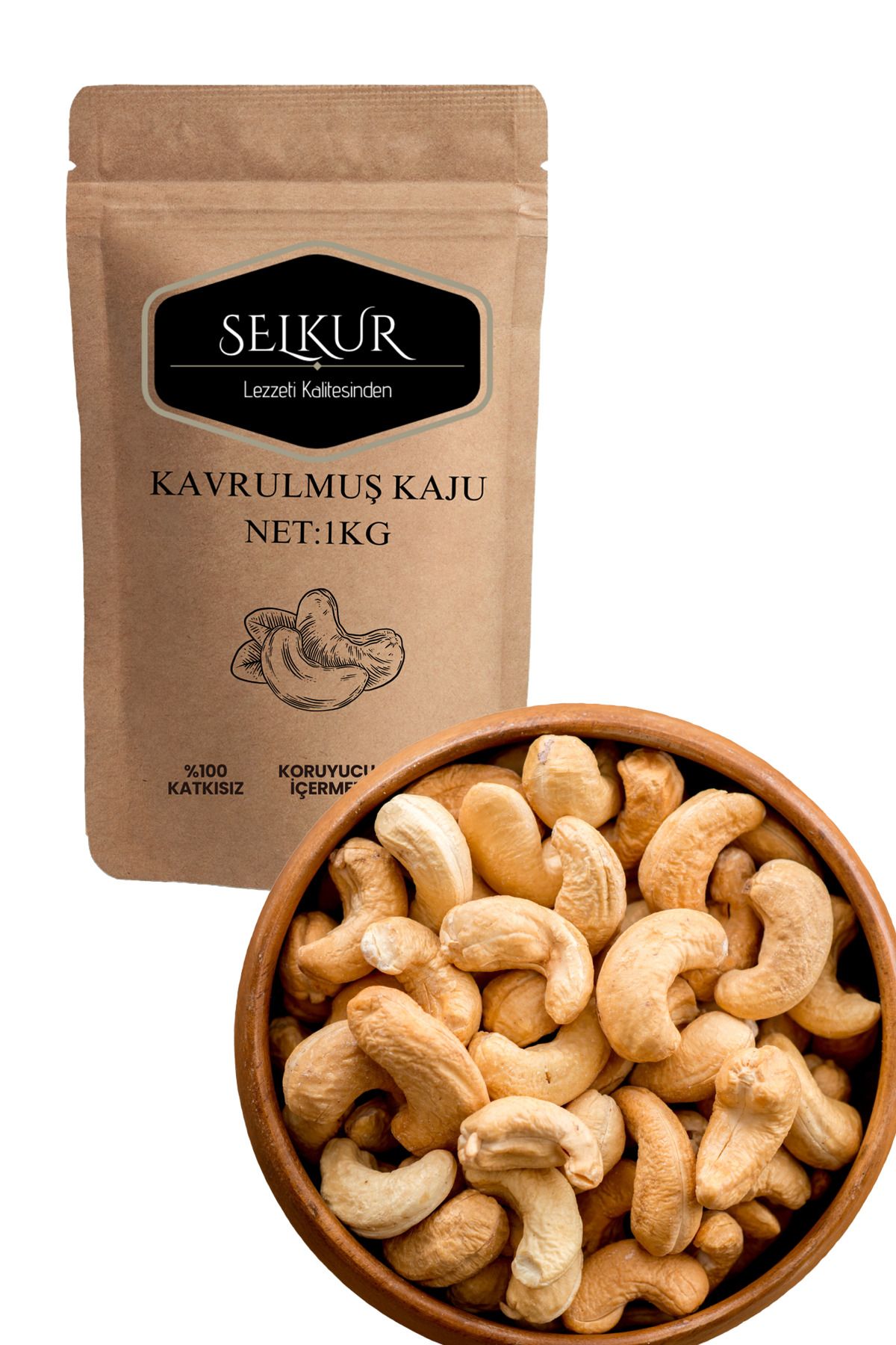 SELKUR Kavrulmuş Kaju 1kg(DOYPACK AMBALAJ KAVRULMUŞ VE TUZLU)