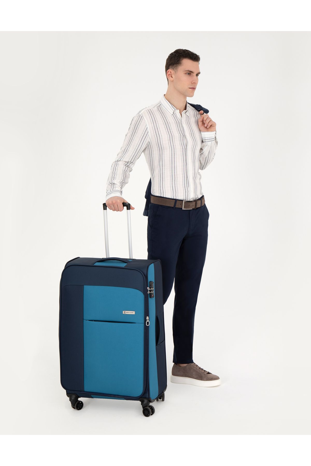 چمدان سایز بزرگ آبی ناوی 50294161-VR033 Pierre Cardin