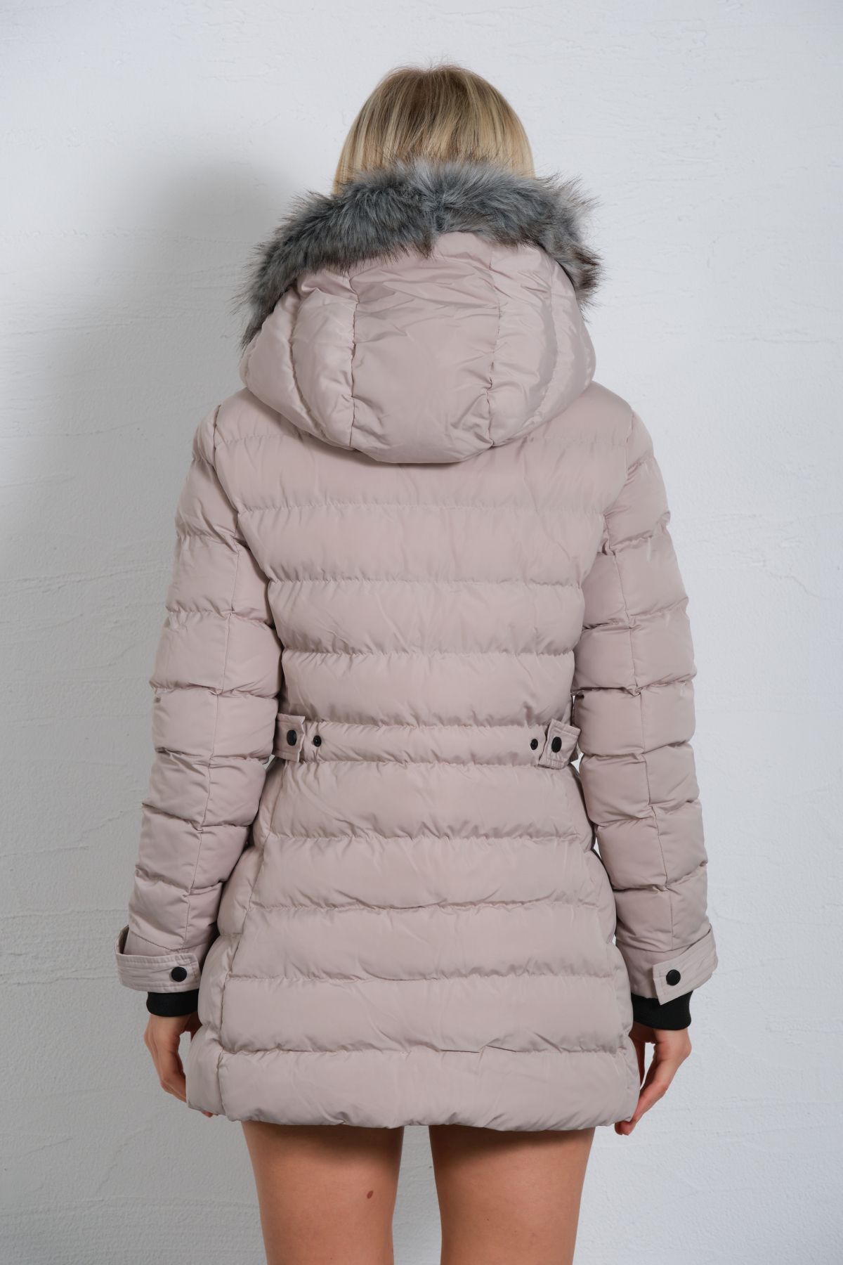 Maule-Detachable Faux Fur Hood, Water Repellent Fabric, Women's Anorak Micro Coat Coat @Jasmin 5